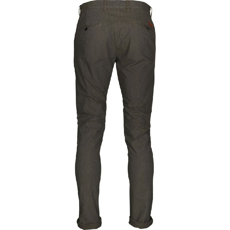 Pantalon chino droit flanelle vert forêt en coton bio - chuck