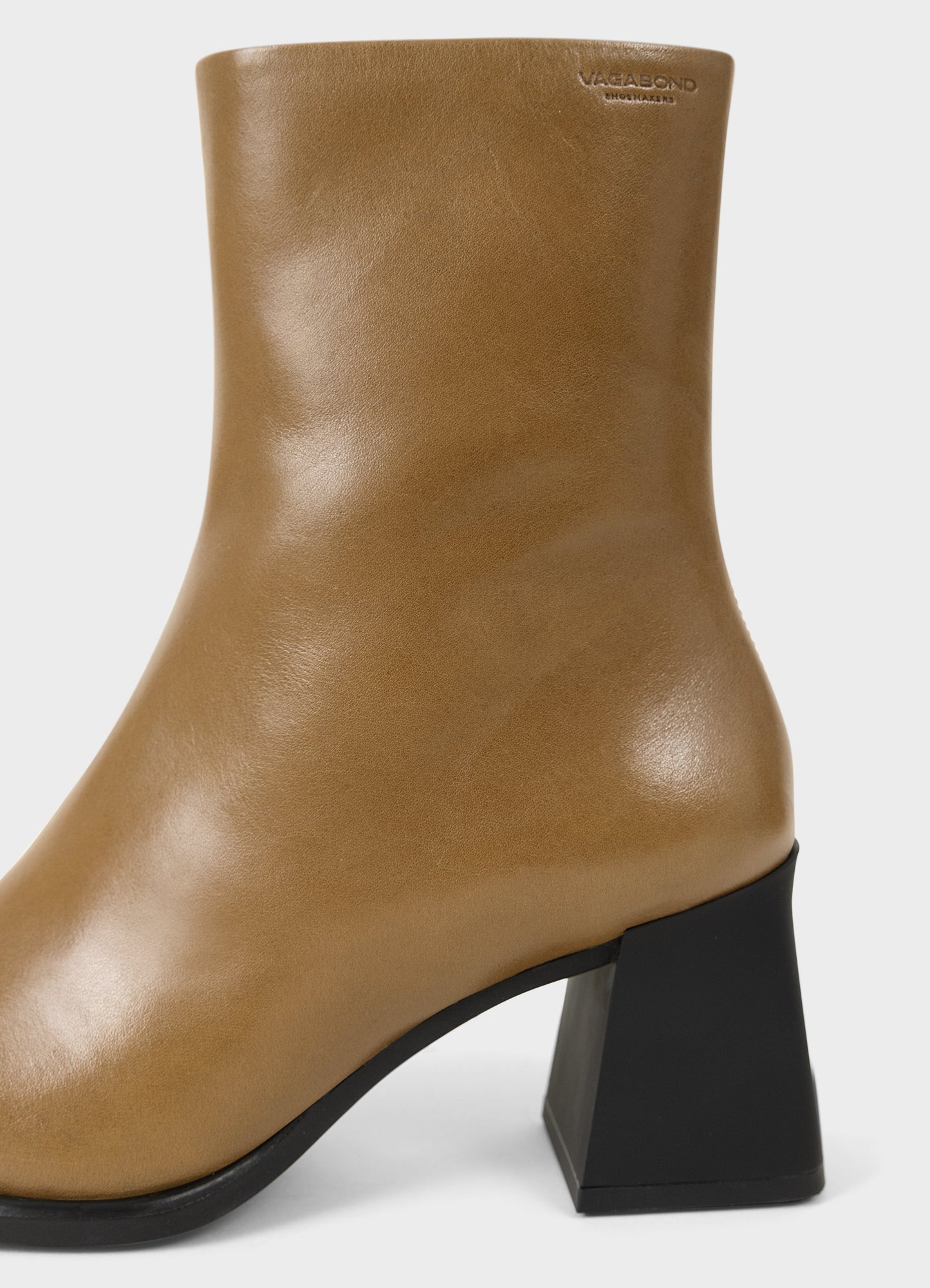 Bottines à talon en cuir certifié | "hedda - sepia"