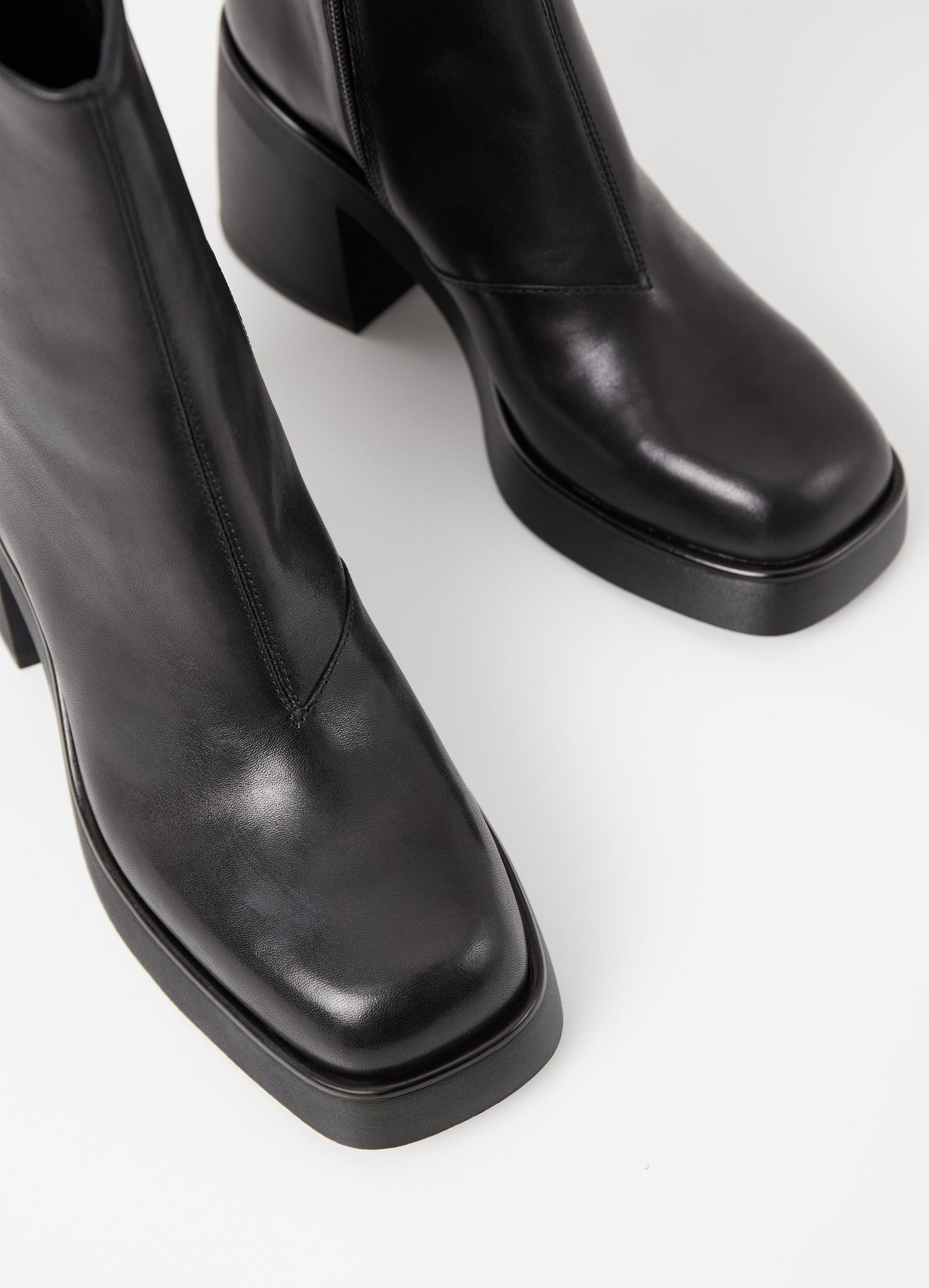 Bottines à talons en cuir certifié | Noir "brooke black"