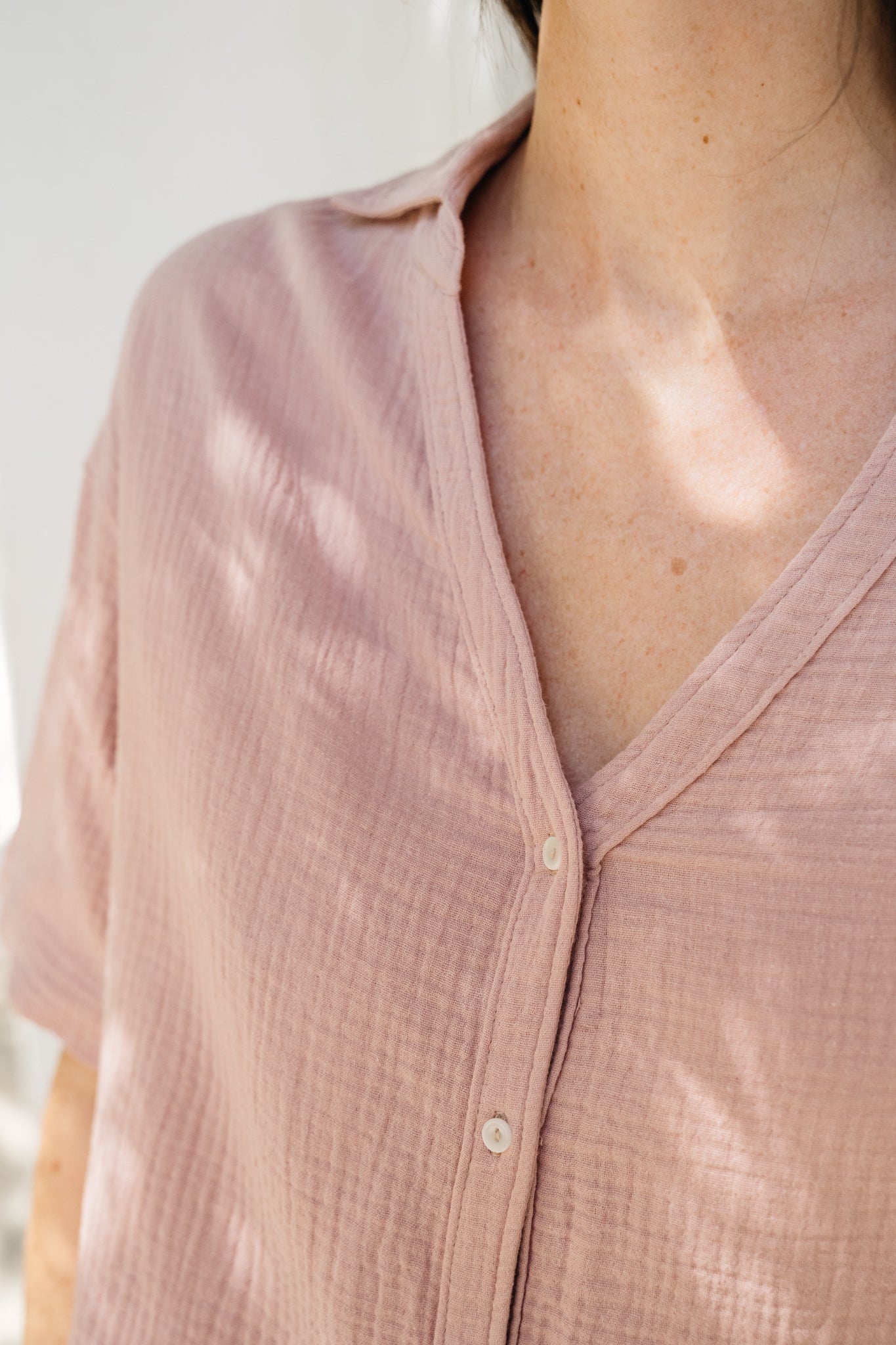 Chemisette oversize en coton bio | rose "bubble oversize cropped blouse rose pink"