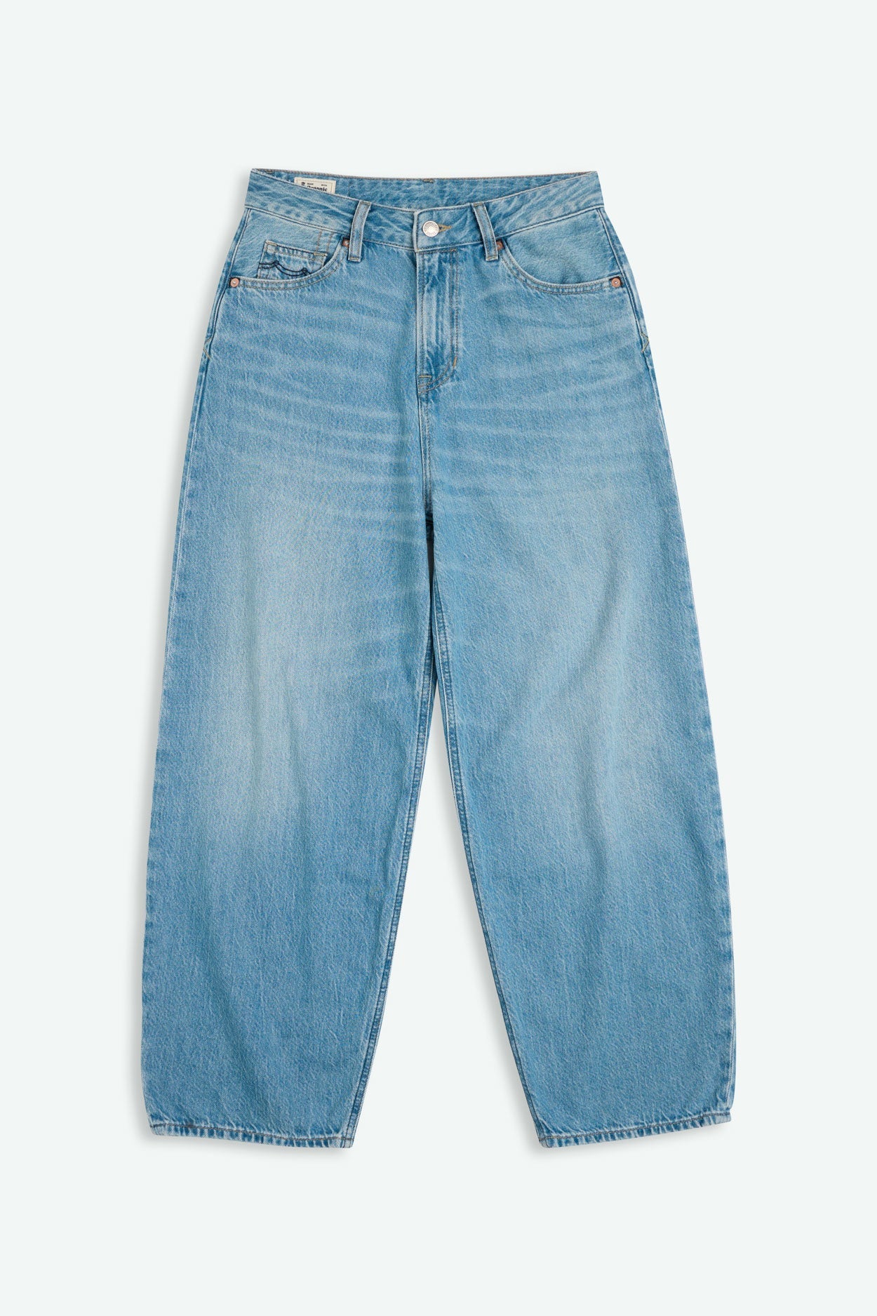 Jean ballon en coton bio et tencel | denim clair "leila - luiz super light"