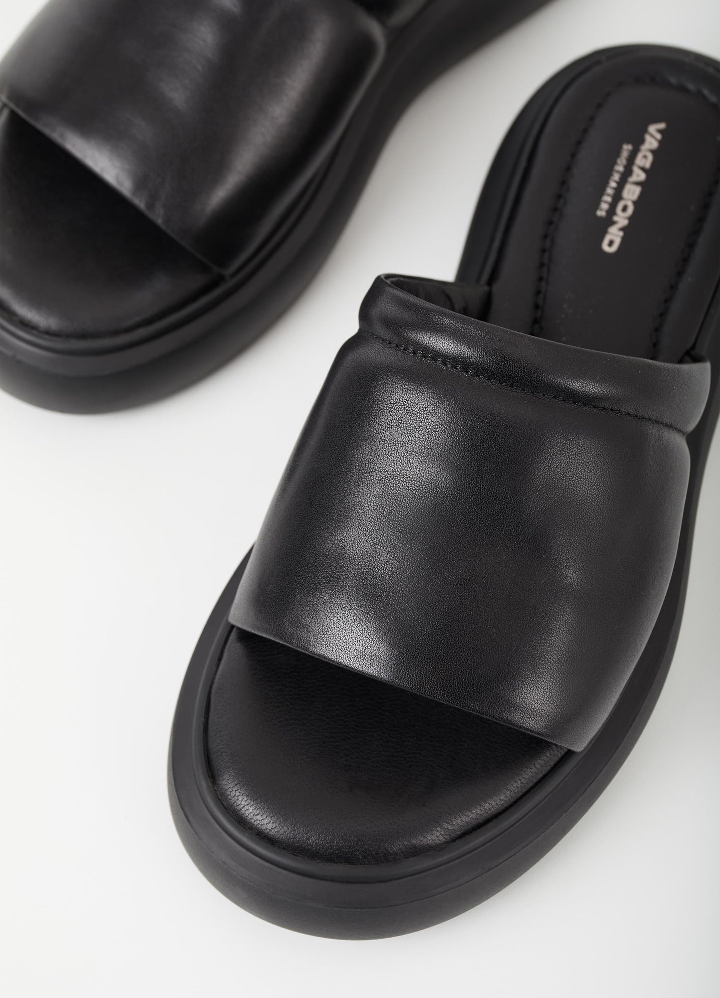 Mules en cuir certifié | Noir "blenda black"
