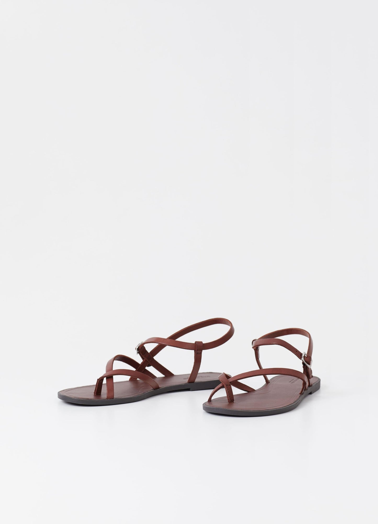 Sandales en cuir certifié | marron "tia 2.0 cognac"