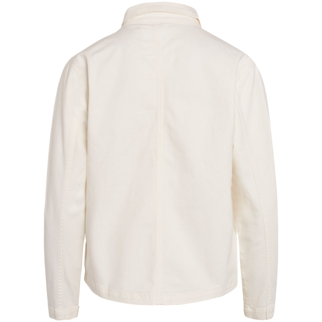 Veste blanche en coton biologique - CALANTHA workwear jacket star white