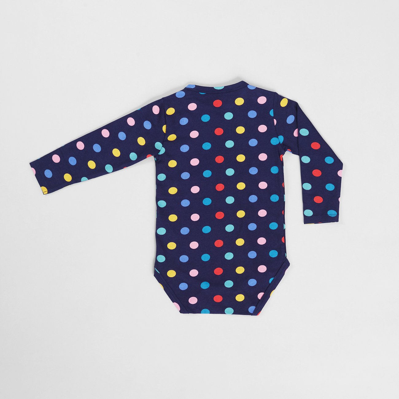 Body marine à motifs en coton bio - vimmerby color dots navy black iris