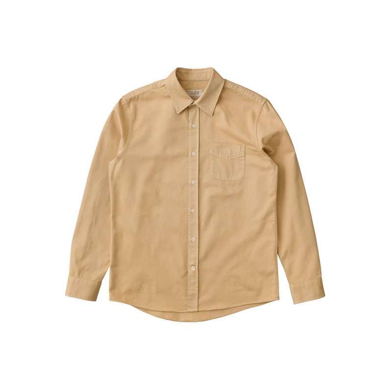 Chemise beige en coton bio - John Everyday Shirt Faded Sun