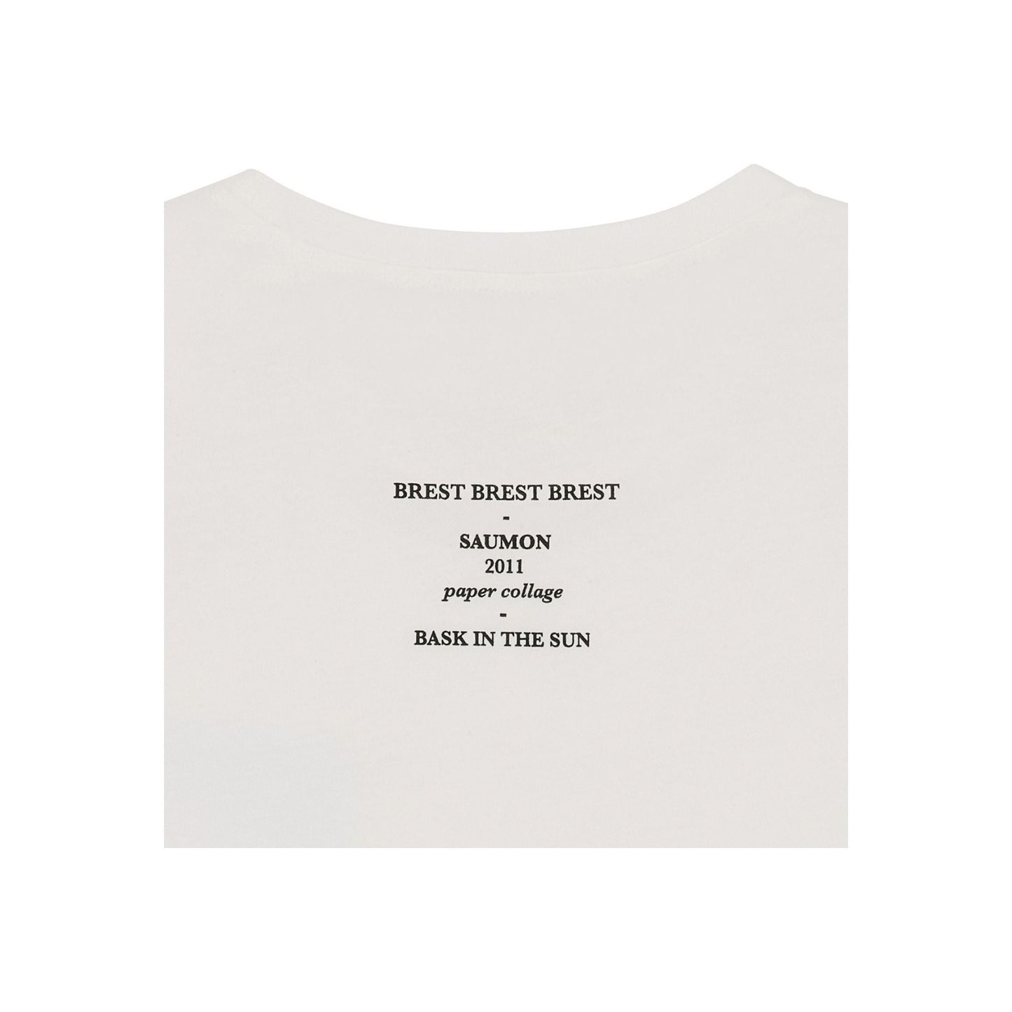 T-shirt imprimé en coton bio | blan "natural salmon tee"