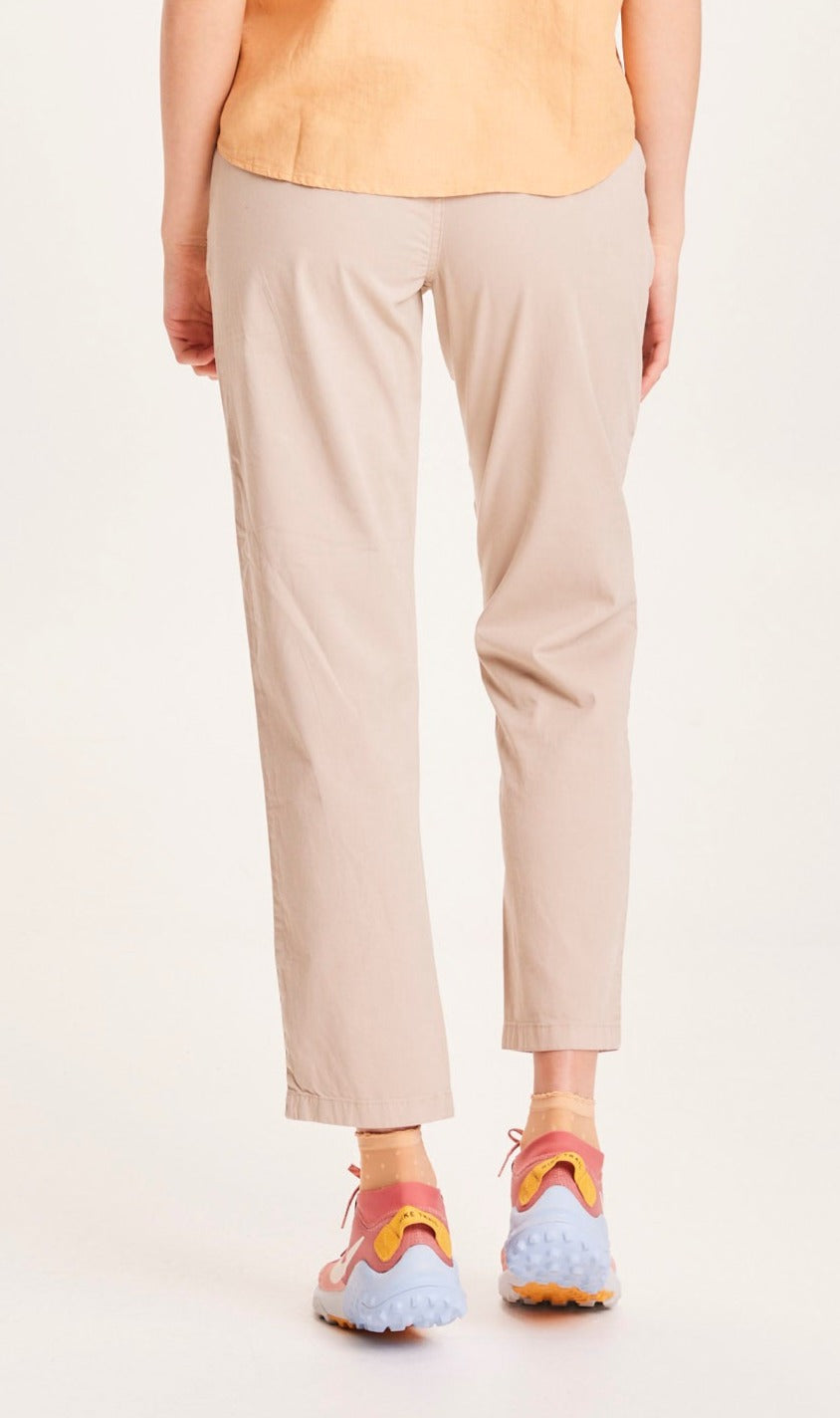 Chino droit beige en coton bio - Willow light feather gray