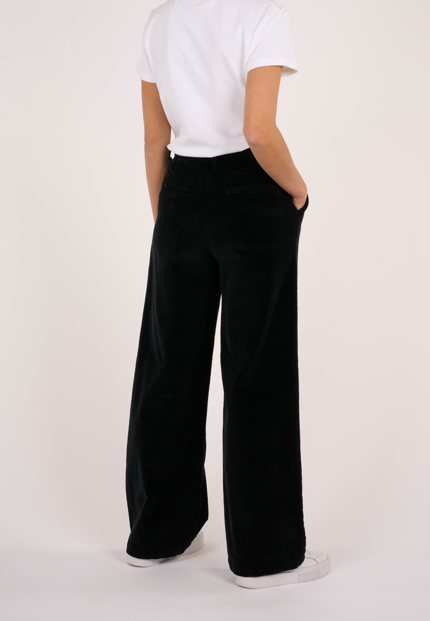 Pantalon ample noir velours - posey loose corduroy pant black jet