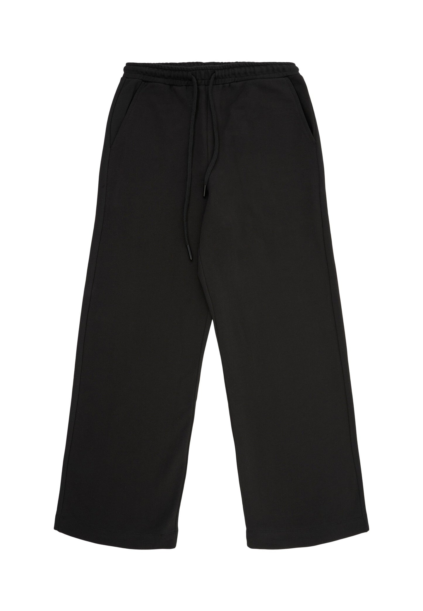 Jogging ample noir en coton bio - wide fit sweat pants black jet