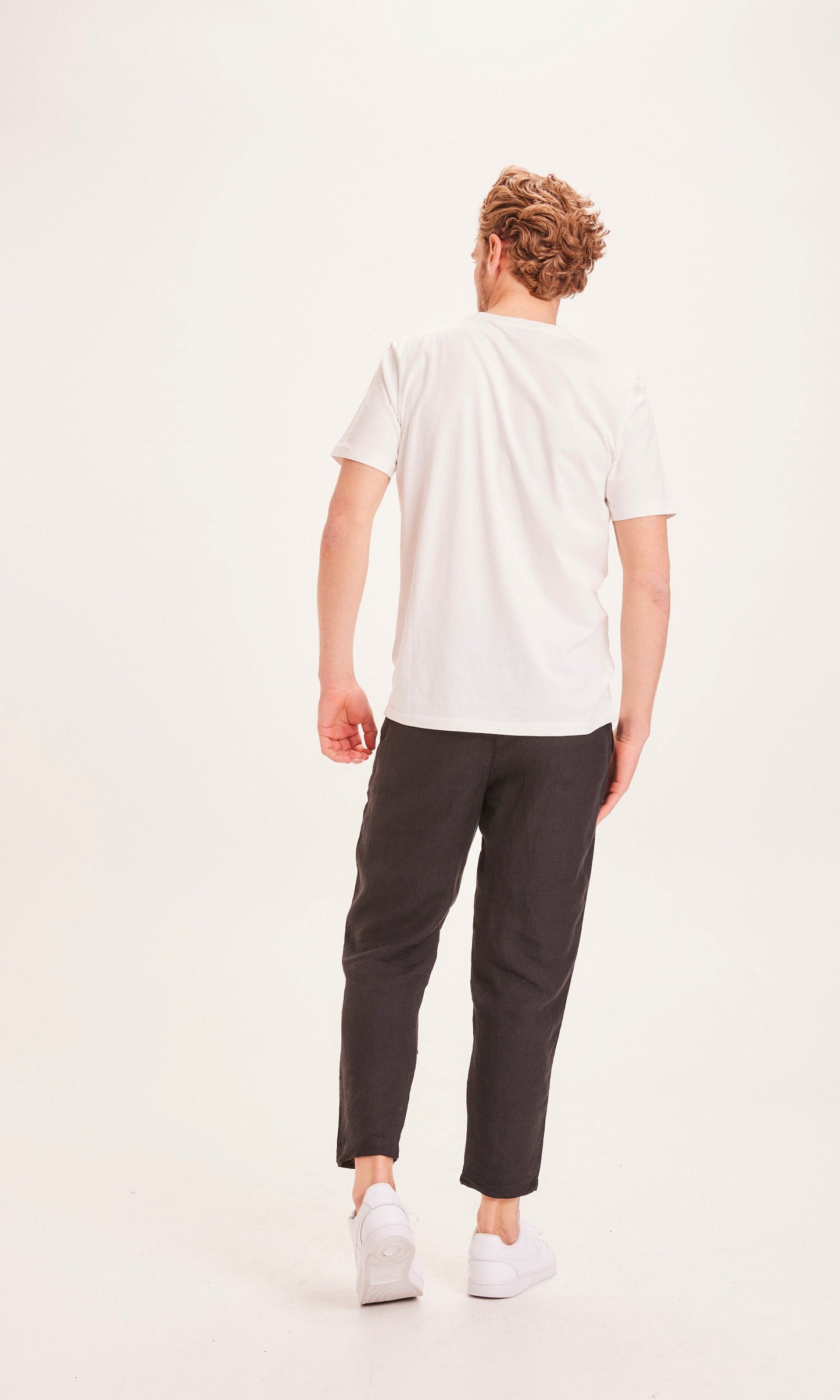 Pantalon noir en lin bio - bob loose linen pant black jet