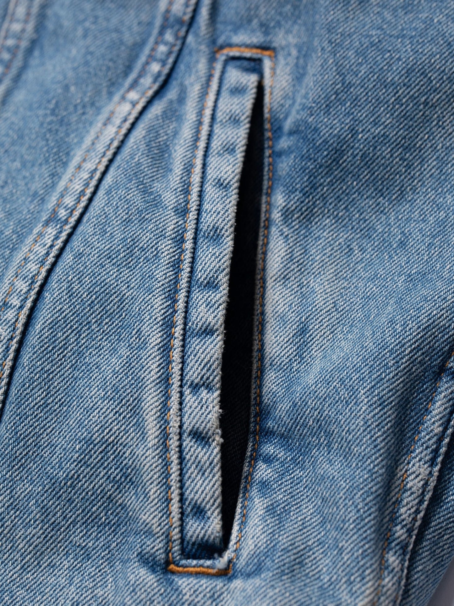 Veste jean en coton bio | bleu clair "robby vintage blue denim"