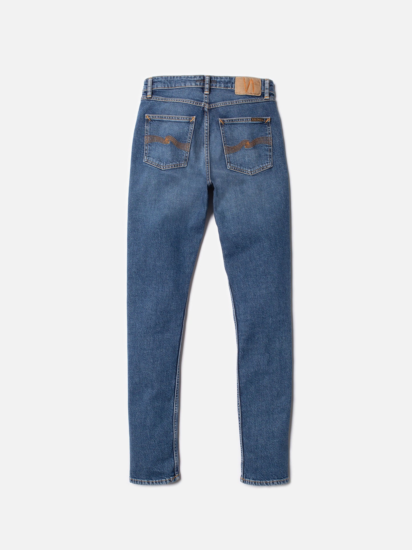Jean slim en coton bio | bleu "mellow mae blue mud"