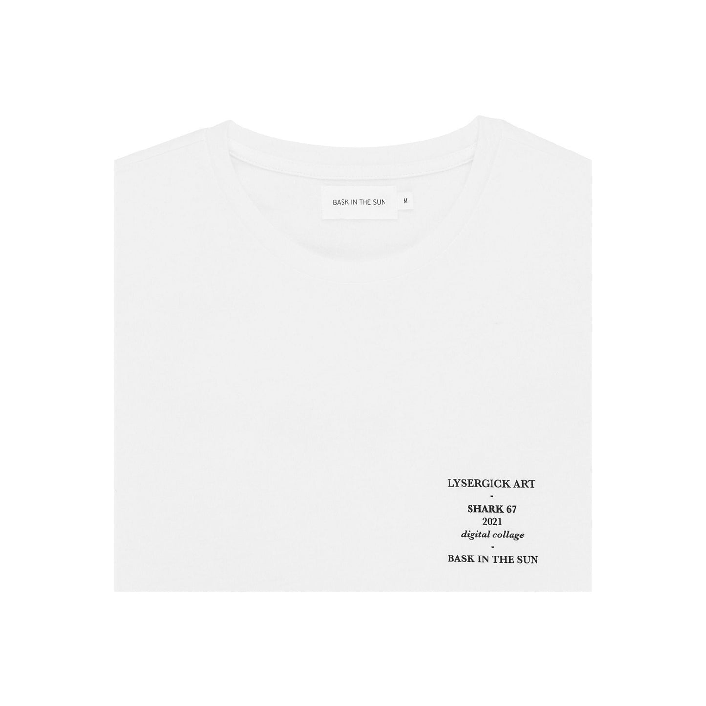 T-shirt imprimé en coton bio | blanc "natural sharks tee natural"