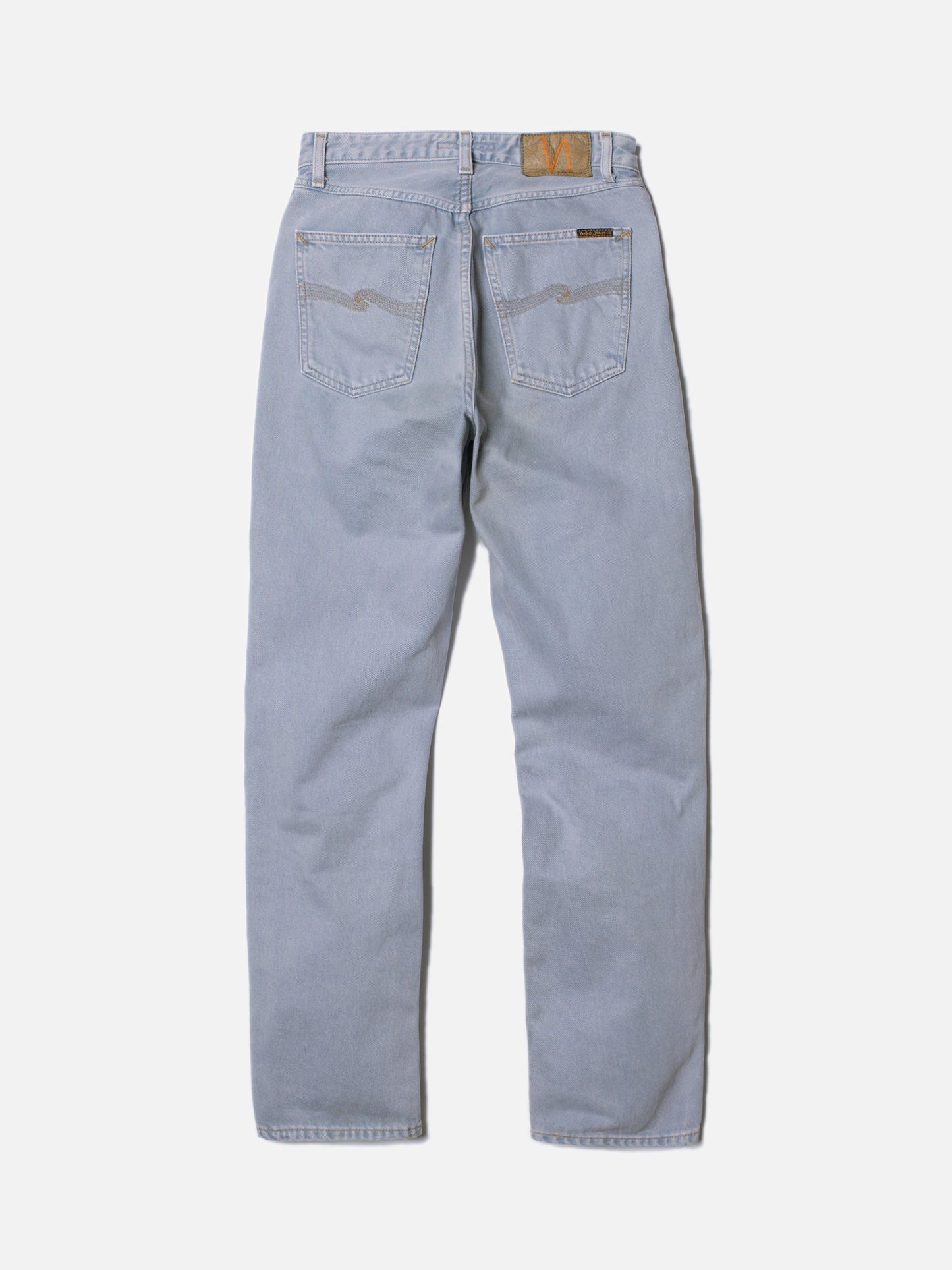 Jean droit violet délavé en coton bio - lofty lo purple mist