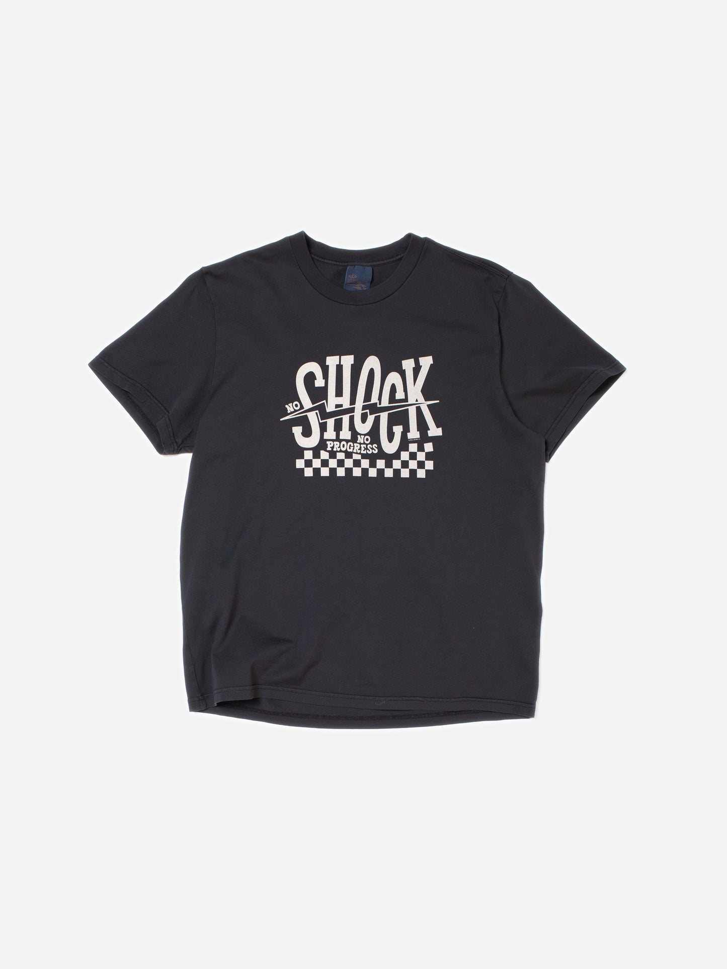 T-shirt en coton bio | Noir à motifs "roy shock tee black"