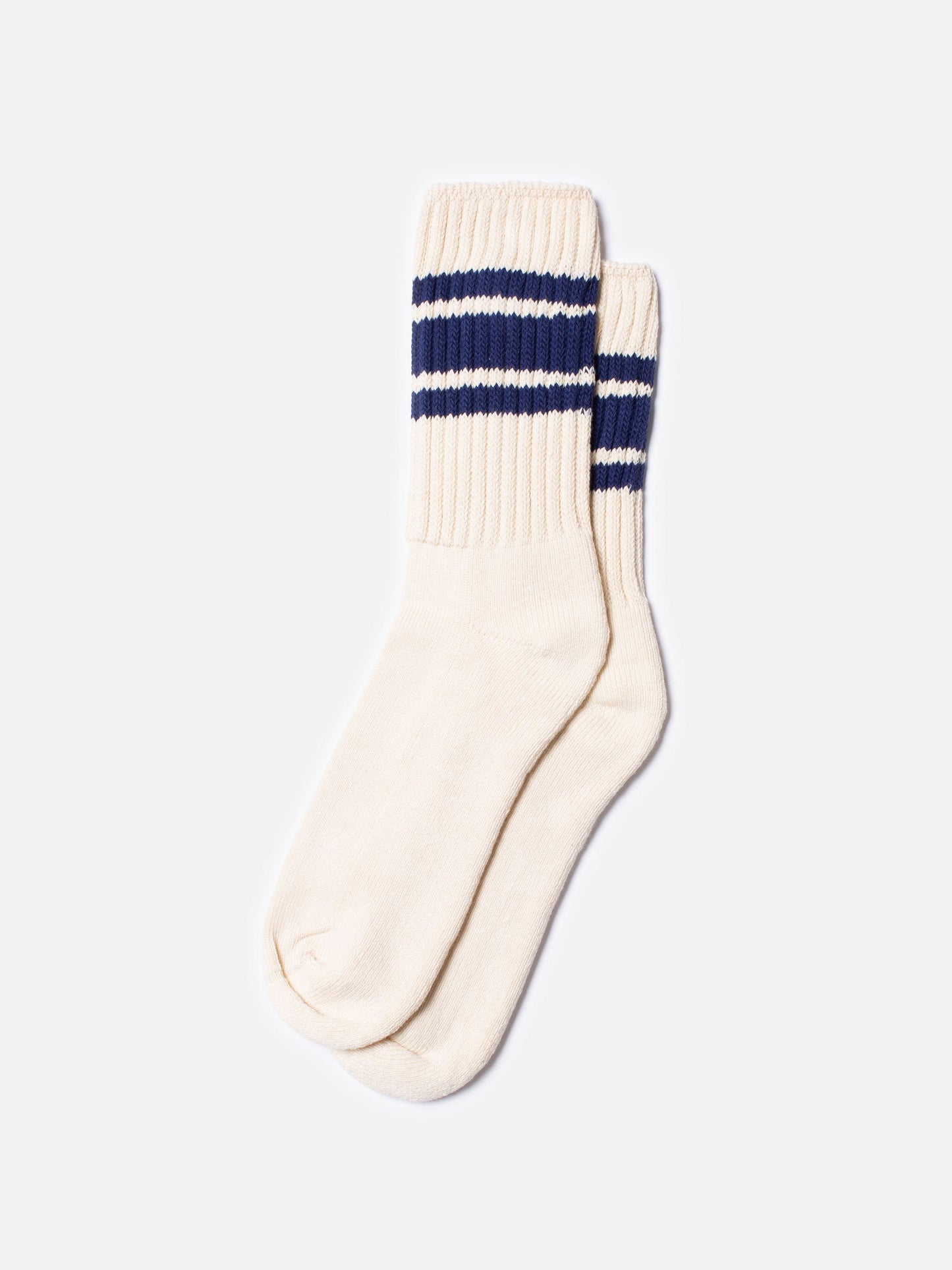 Chaussettes sport en coton bio | Bicolore "vintage sport socks offwhite"