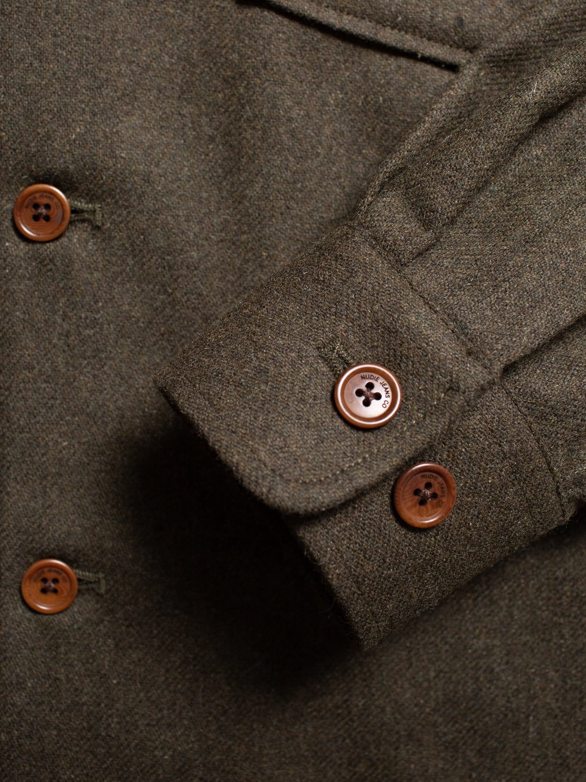Surchemise en laine et matières recyclées | Vert "vincent melange board shirt"