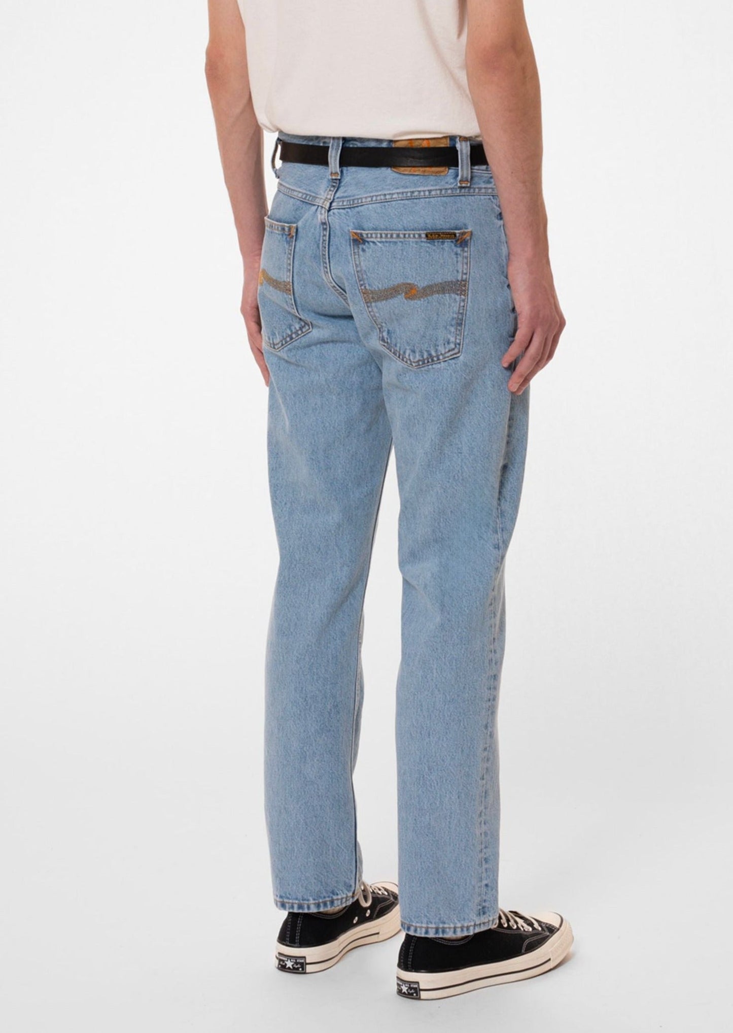 Jean droit en coton bio | bleu clair "gritty jackson summer clouds"