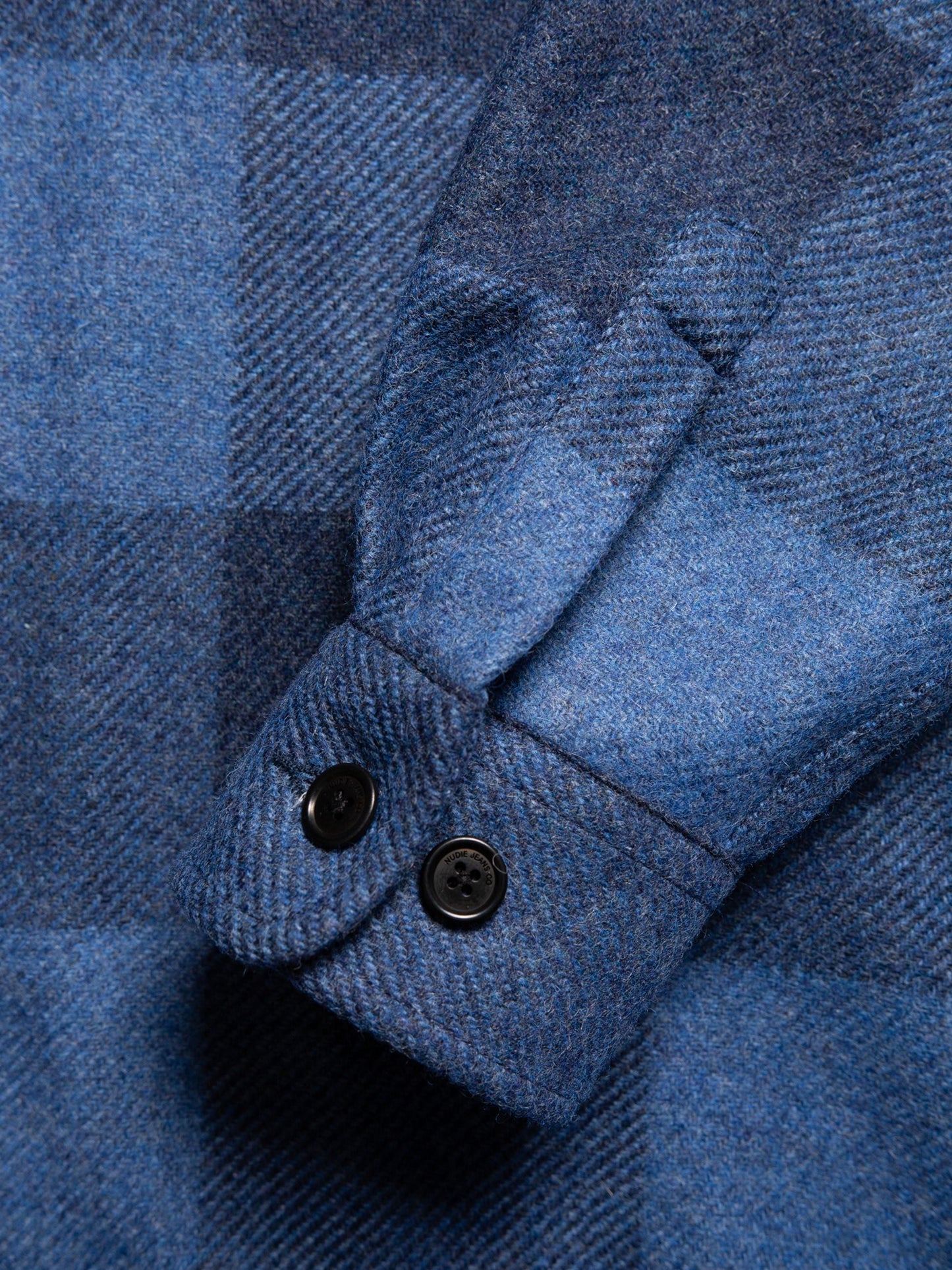 Surchemise en laine et matières recyclées | Bleu à carreaux "vincent buffalo check shirt"