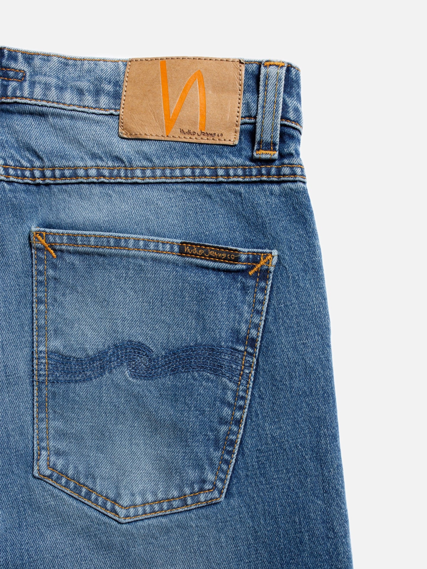 Jean slim en coton bio | Bleu délavé "lean dean dark waters"