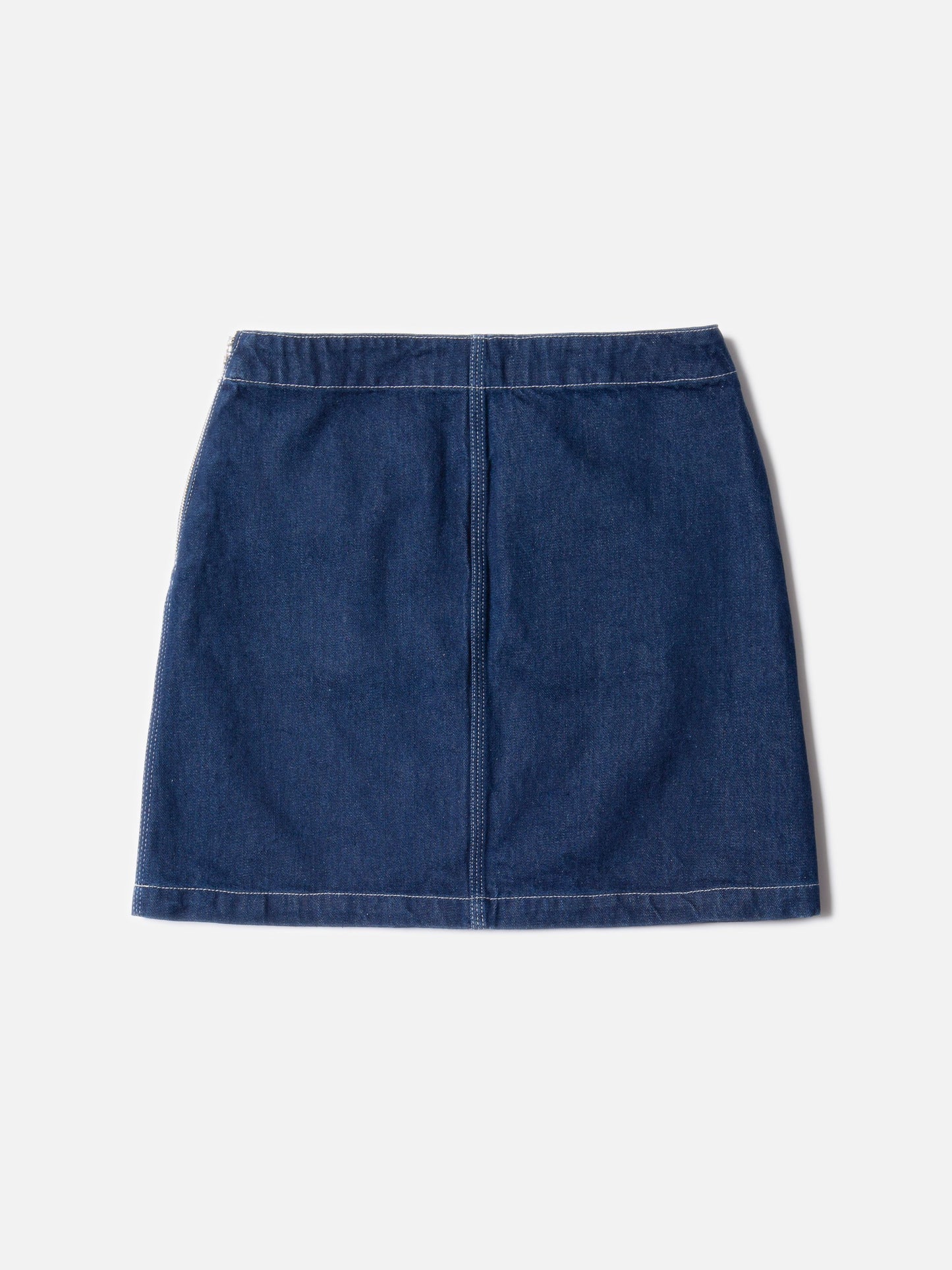 Jupe trapèze en coton bio | bleu "elvy western denim skirt blue"