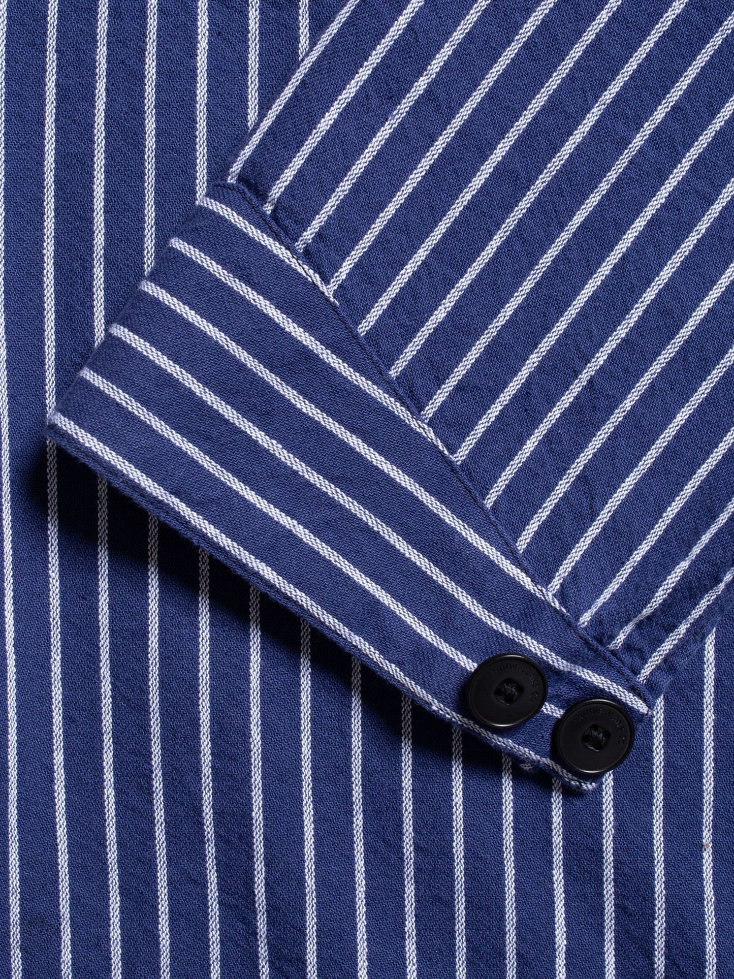 Chemise en coton bio | Rayé bleu et blanc "berra striped worker shirt blue"