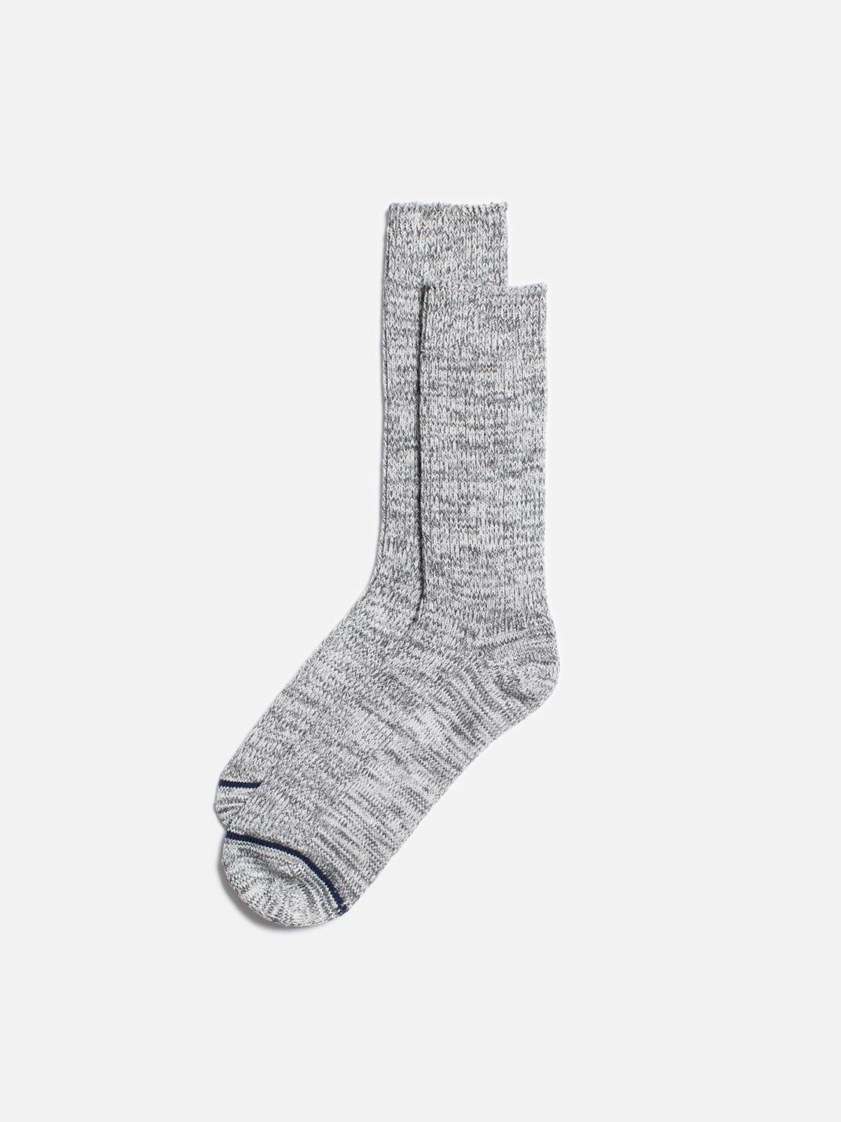 Chaussettes en matières recyclées | Gris chiné "mens chunky socks greymelange"