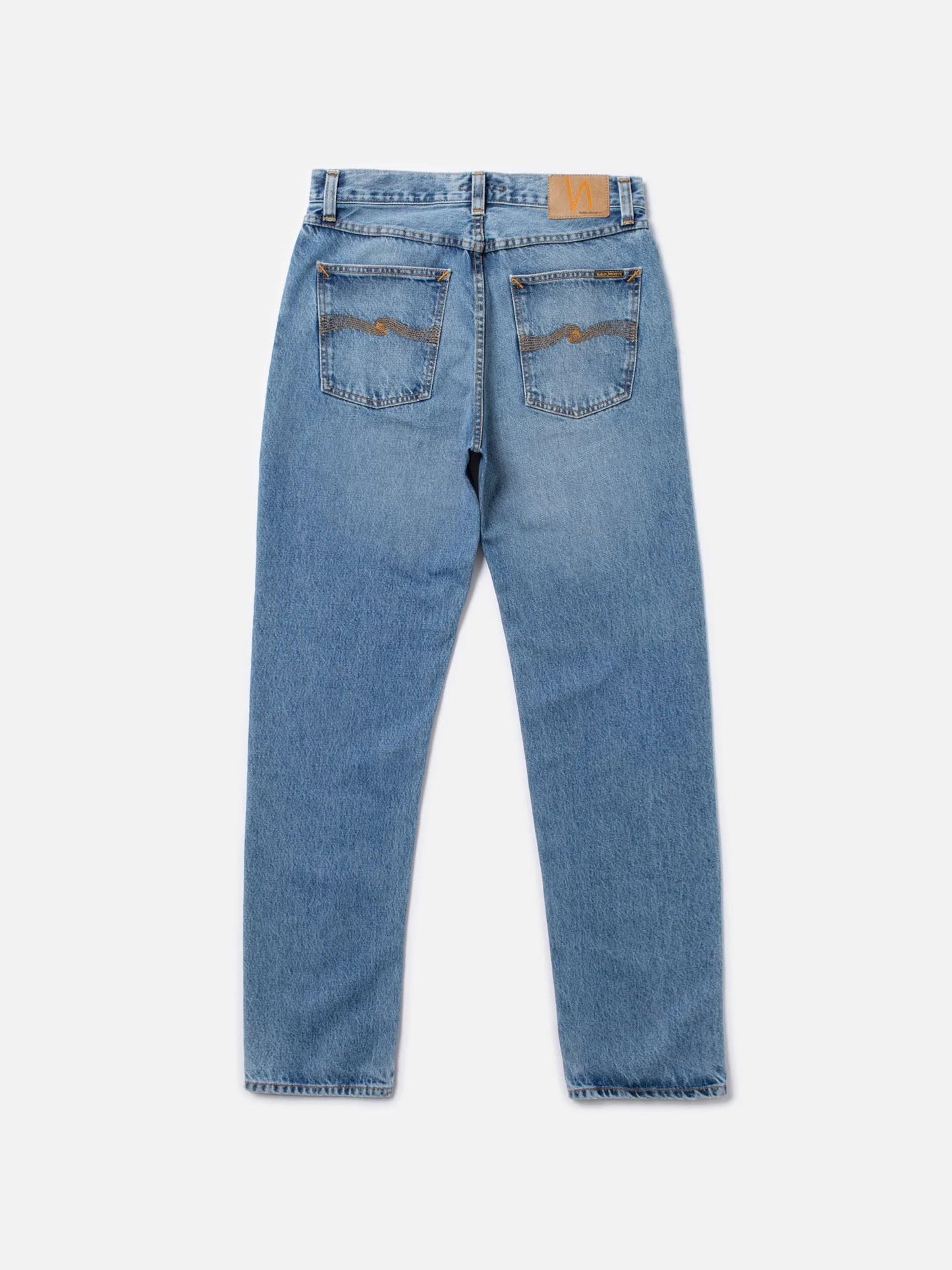 Jean droit large en coton bio | Bleu délavé "rad rufus indigo blues"