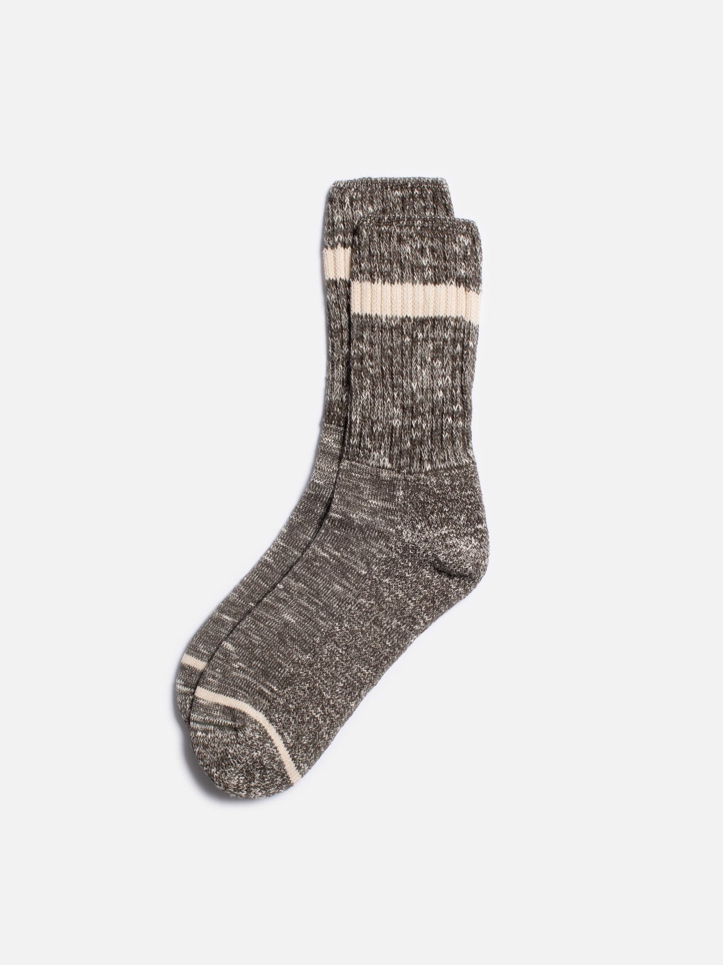 Chaussettes en matières recyclées | Gris anthracite "men slub stripe antracitemelange"