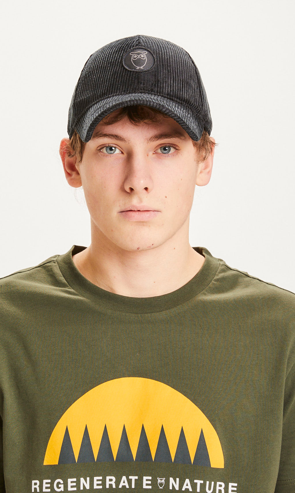 Casquette noire en velours de coton bio - Black Jet