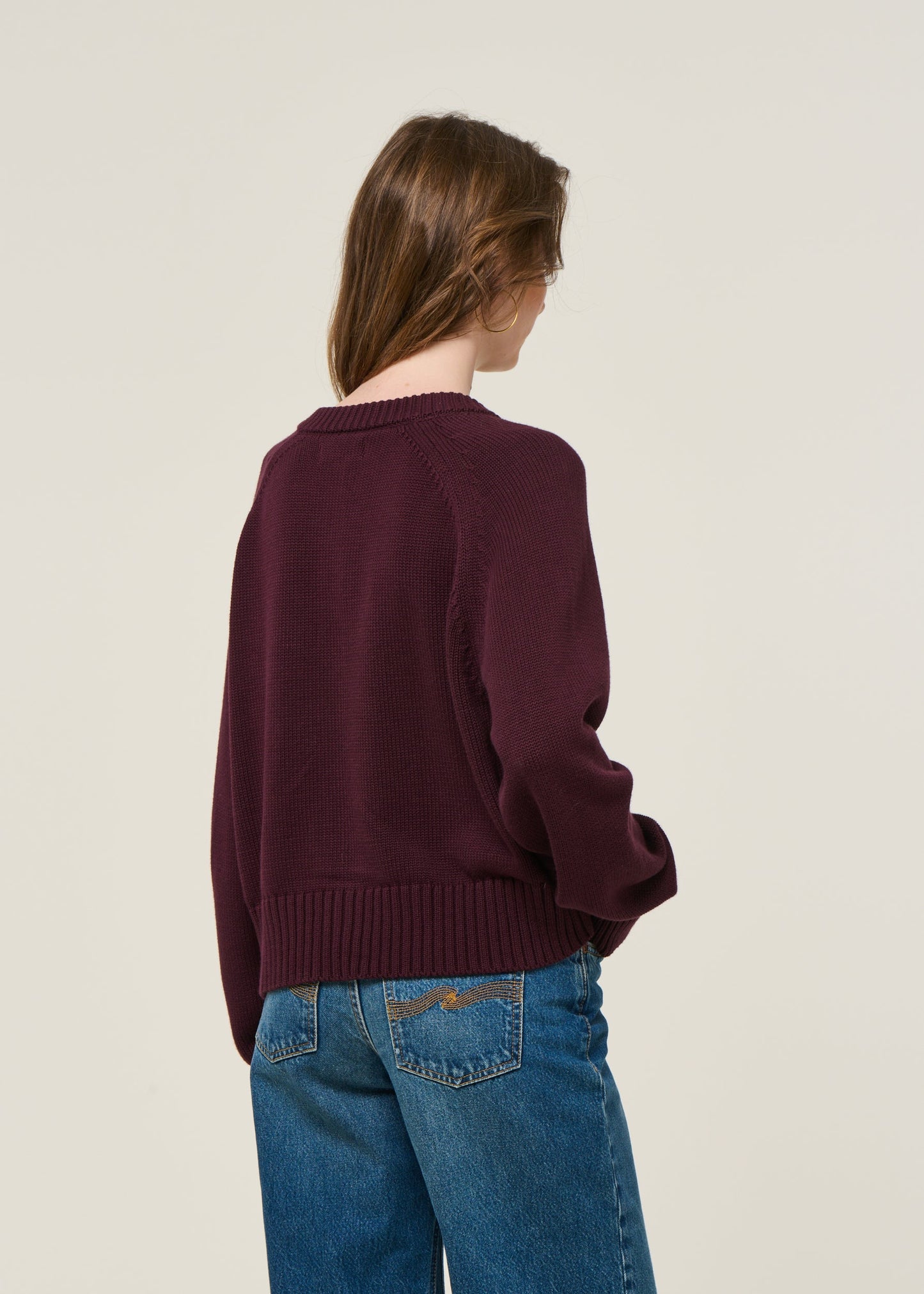 Gilet en coton bio | aubergine "sivia - cherry lacquer"