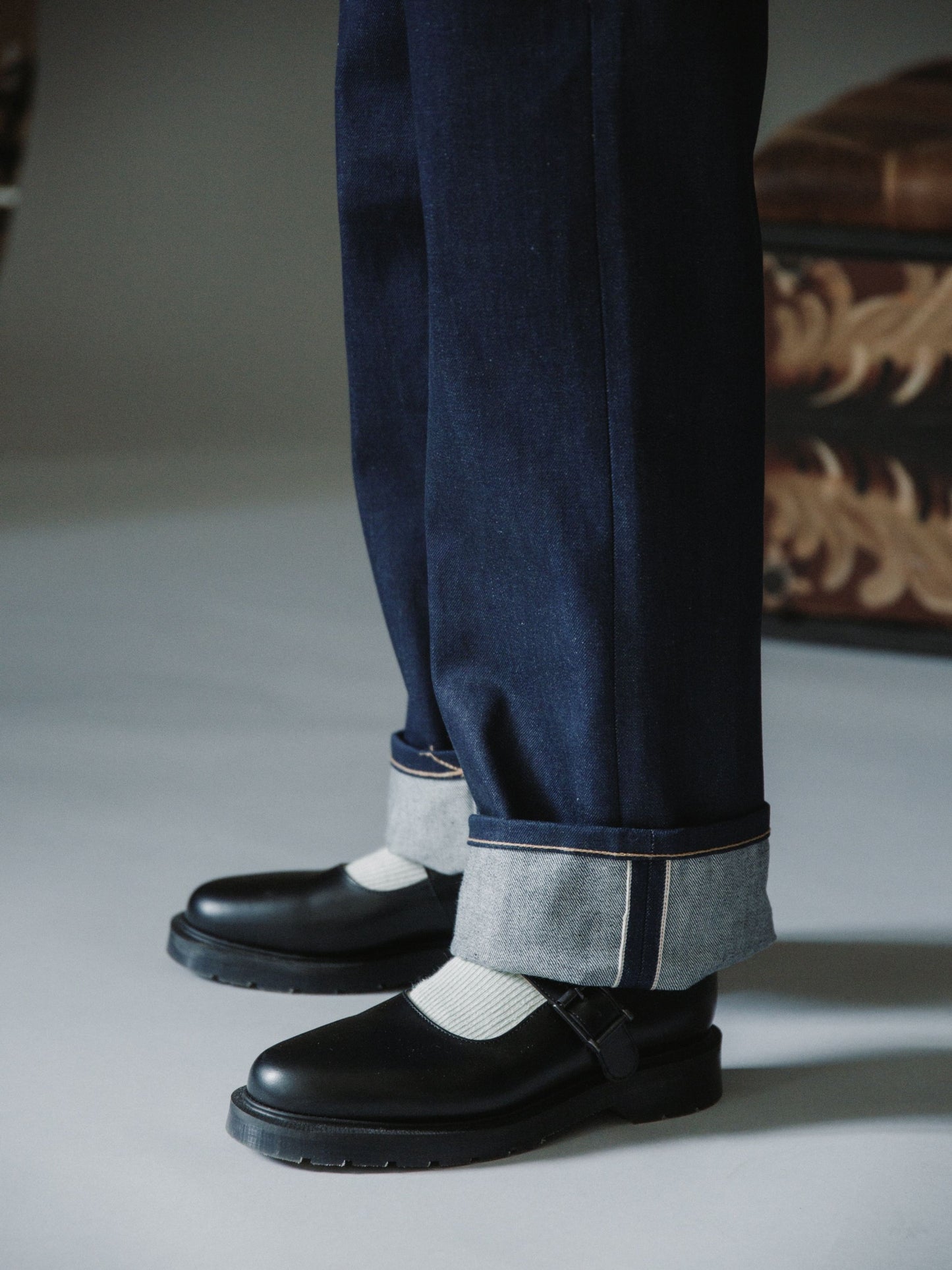 Jean selvedge large en coton bio | bleu "clean eileen dry twilight selvage"