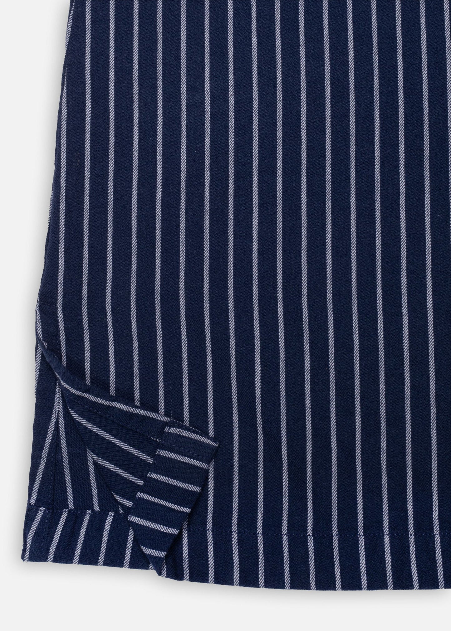 Robe mi-longue en coton bio | rayée bleu "ronja open collar dress blue - blue"