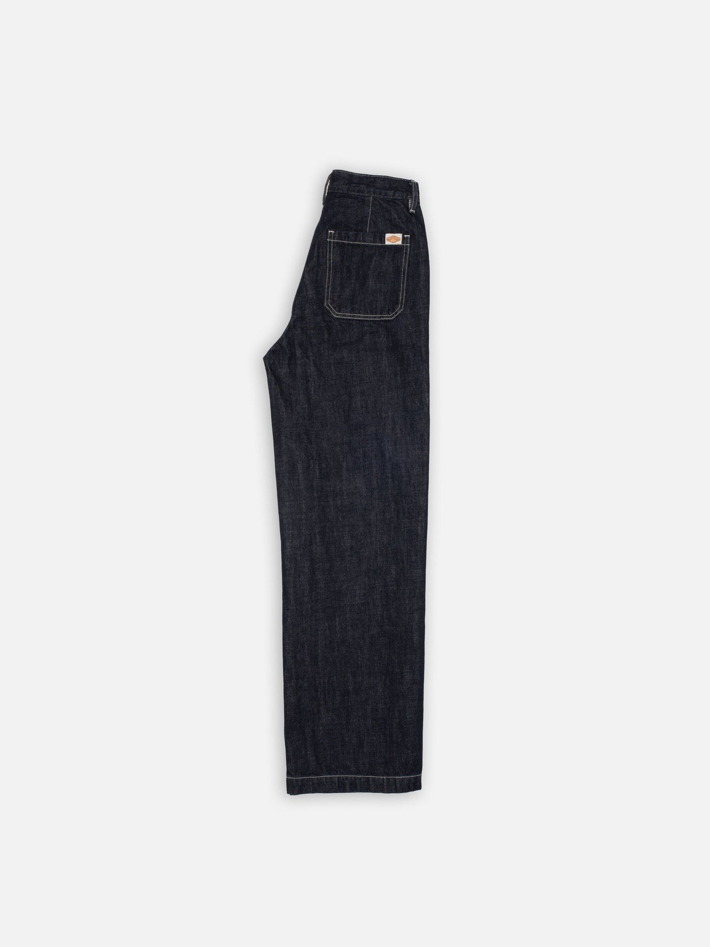 Jean en coton bio | bleu "wendy double knee denim pants - dark blue"