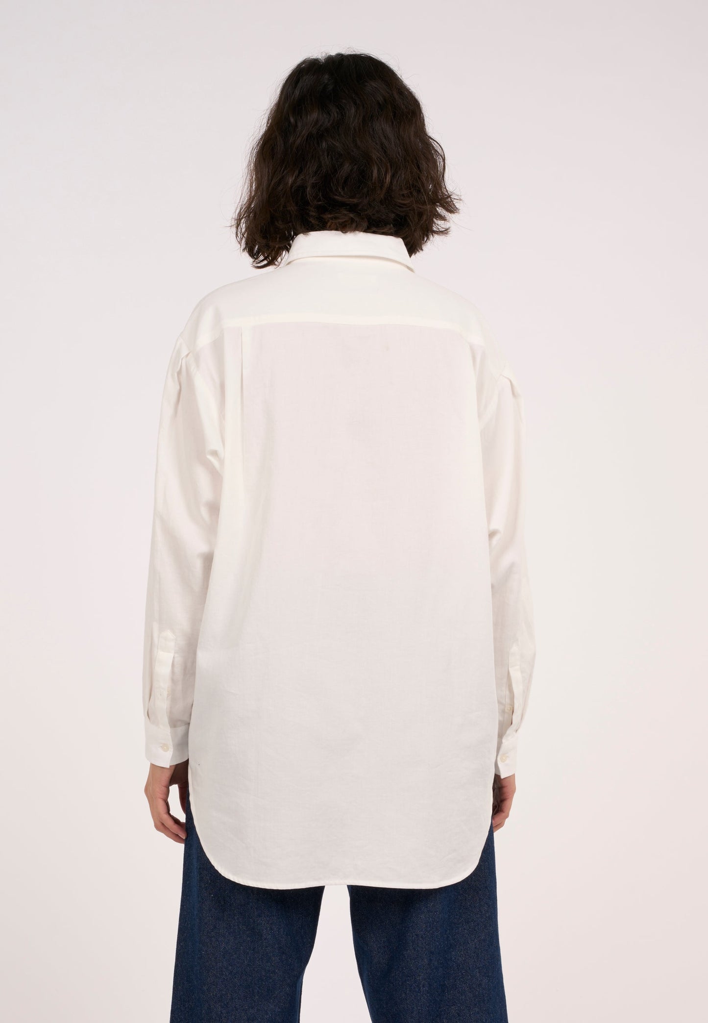 Chemise blanche en coton bio - classic volume sleeve shirt