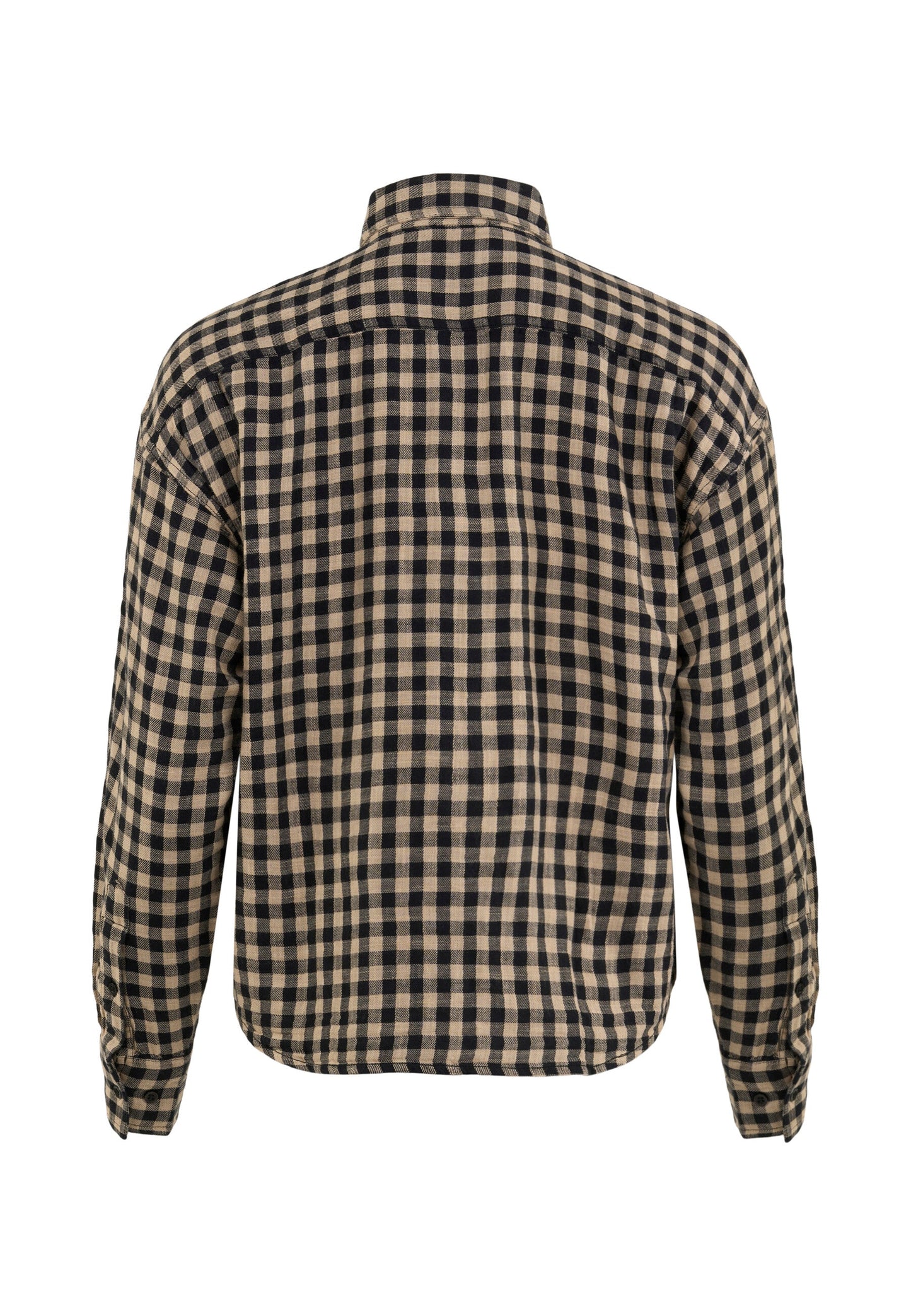 Chemise à carreaux en coton bio - boxy check shirt safari