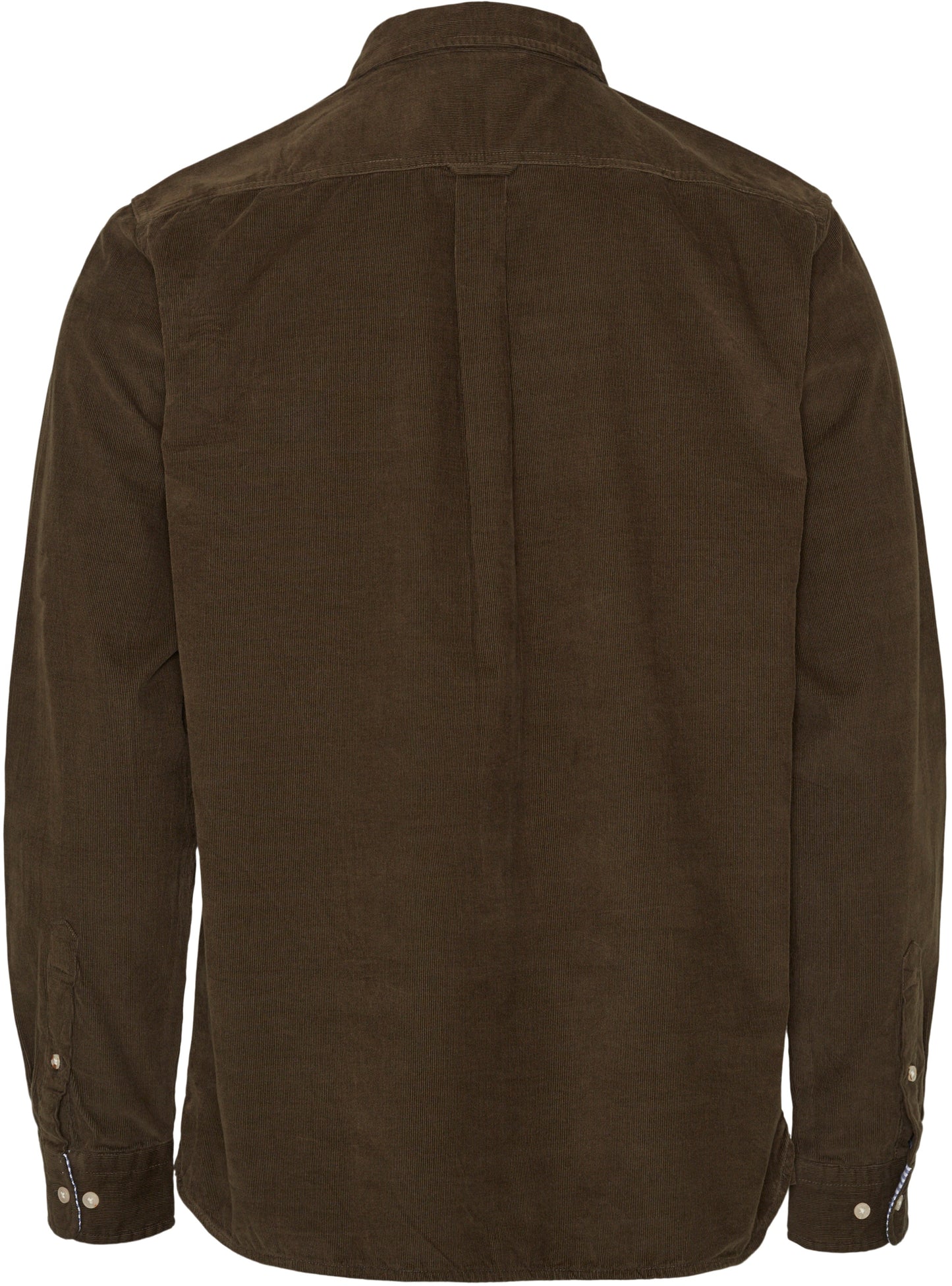Chemise vert forêt en velours fin en coton bio - Elder