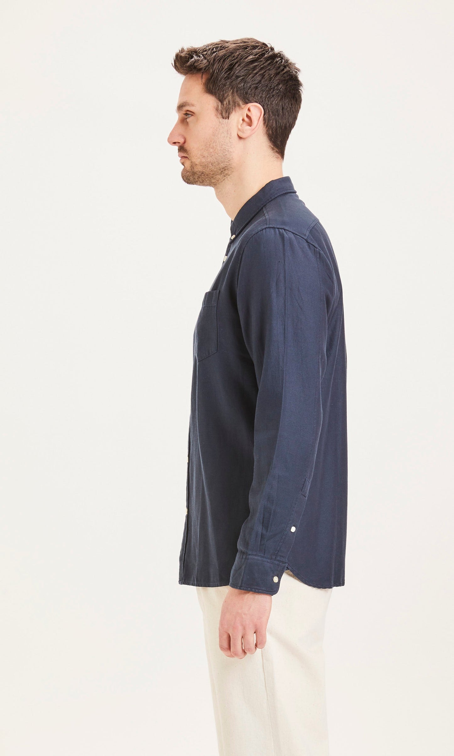 Chemise bleue en tencel et coton bio - LARCH Dark Denim