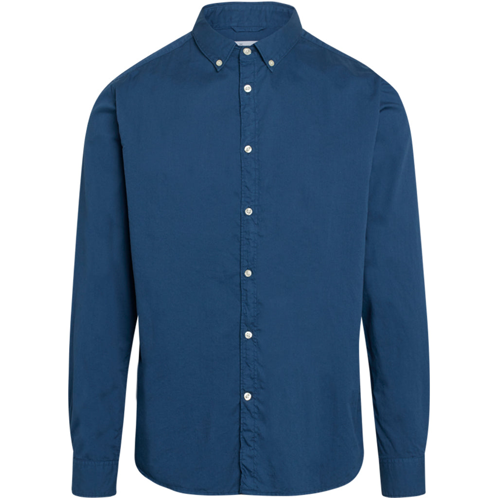 Chemise indigo en coton bio - Larch