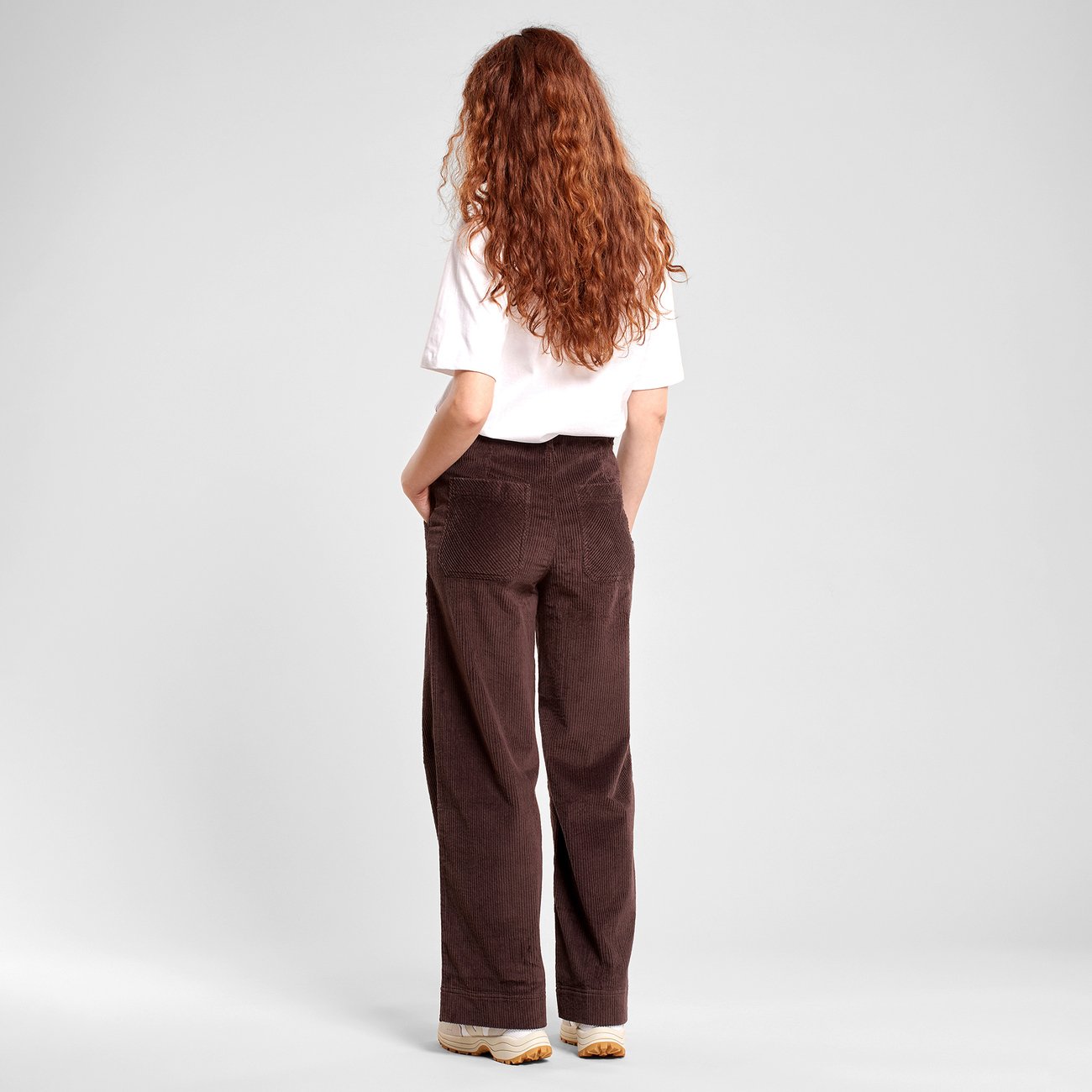 Pantalon velours en coton bio | Marron "workwear pants vara corduroy coffee brown java"
