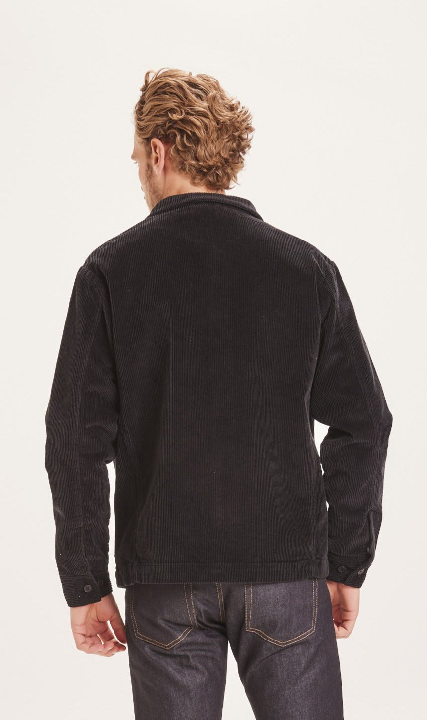 Veste noire en velours de coton bio - Pine Black Jet