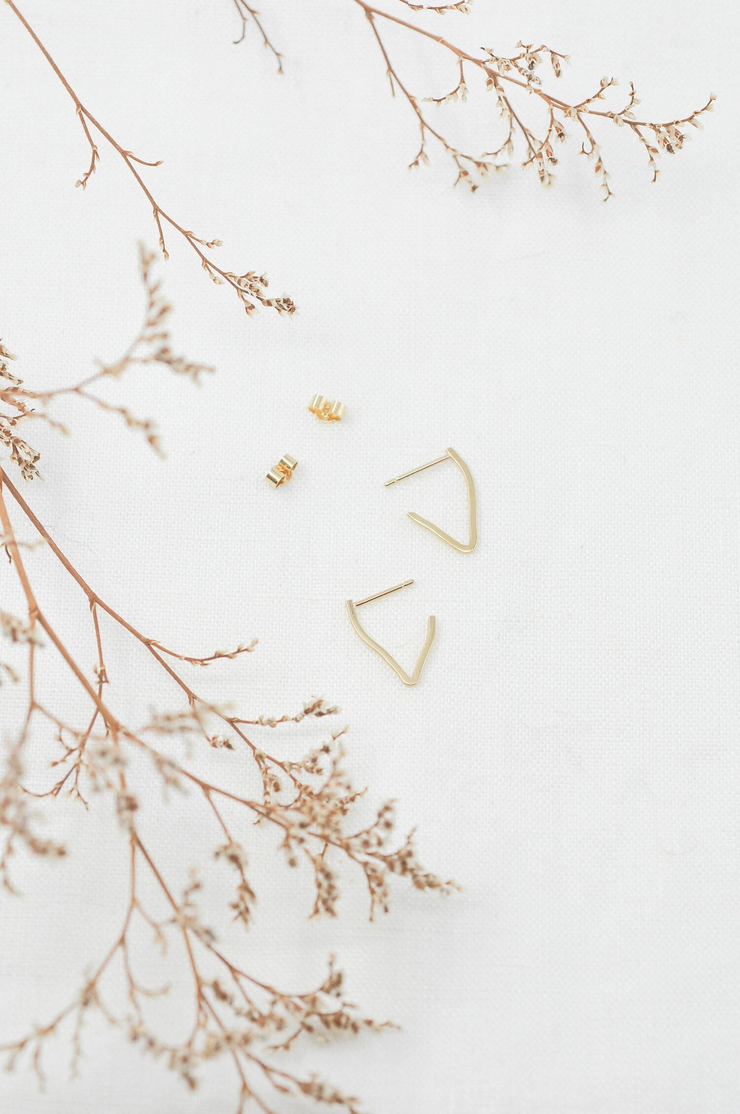 Boucles d'oreilles en or recyclé 9ct - Mini organic point