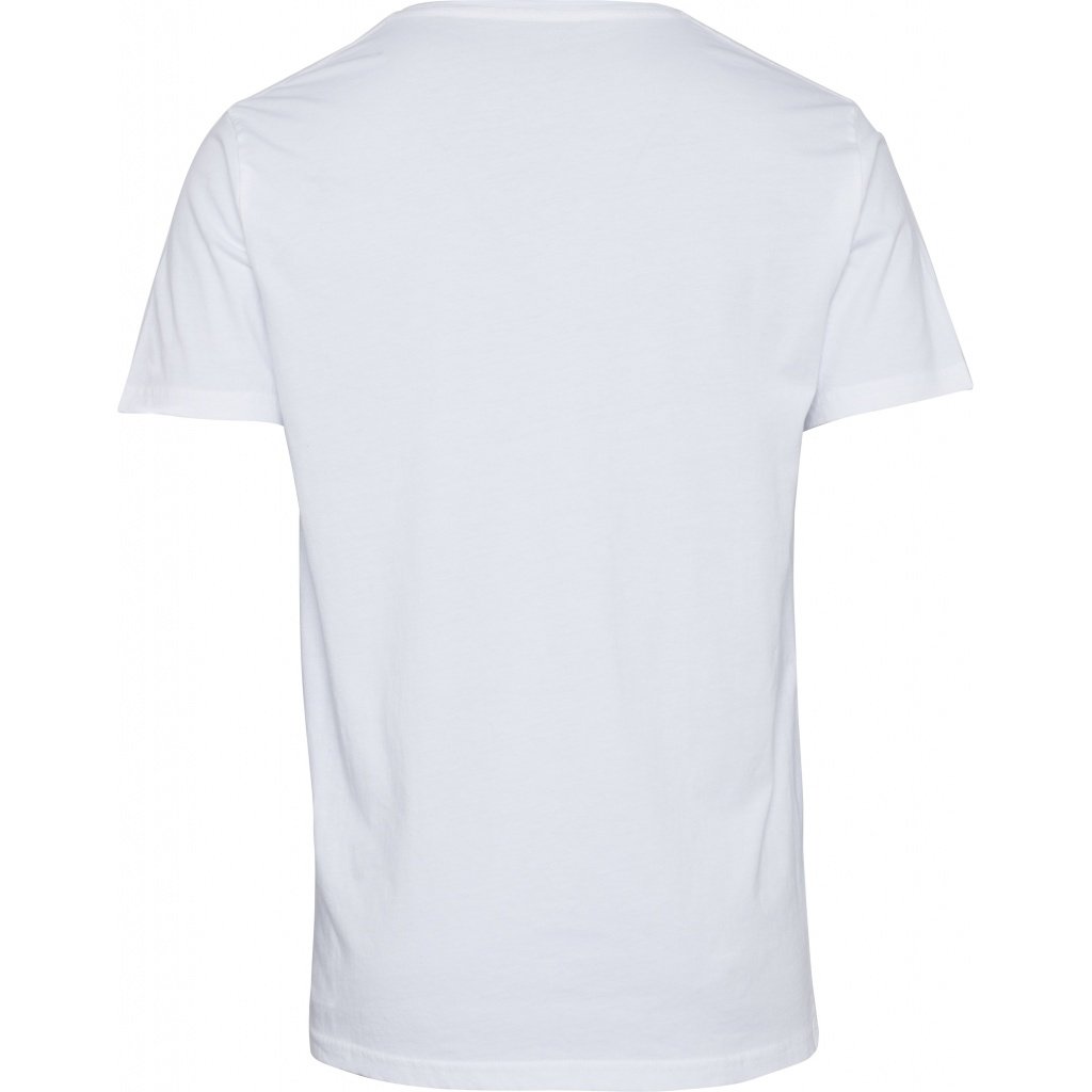 T-shirt col V blanc en coton bio - alder