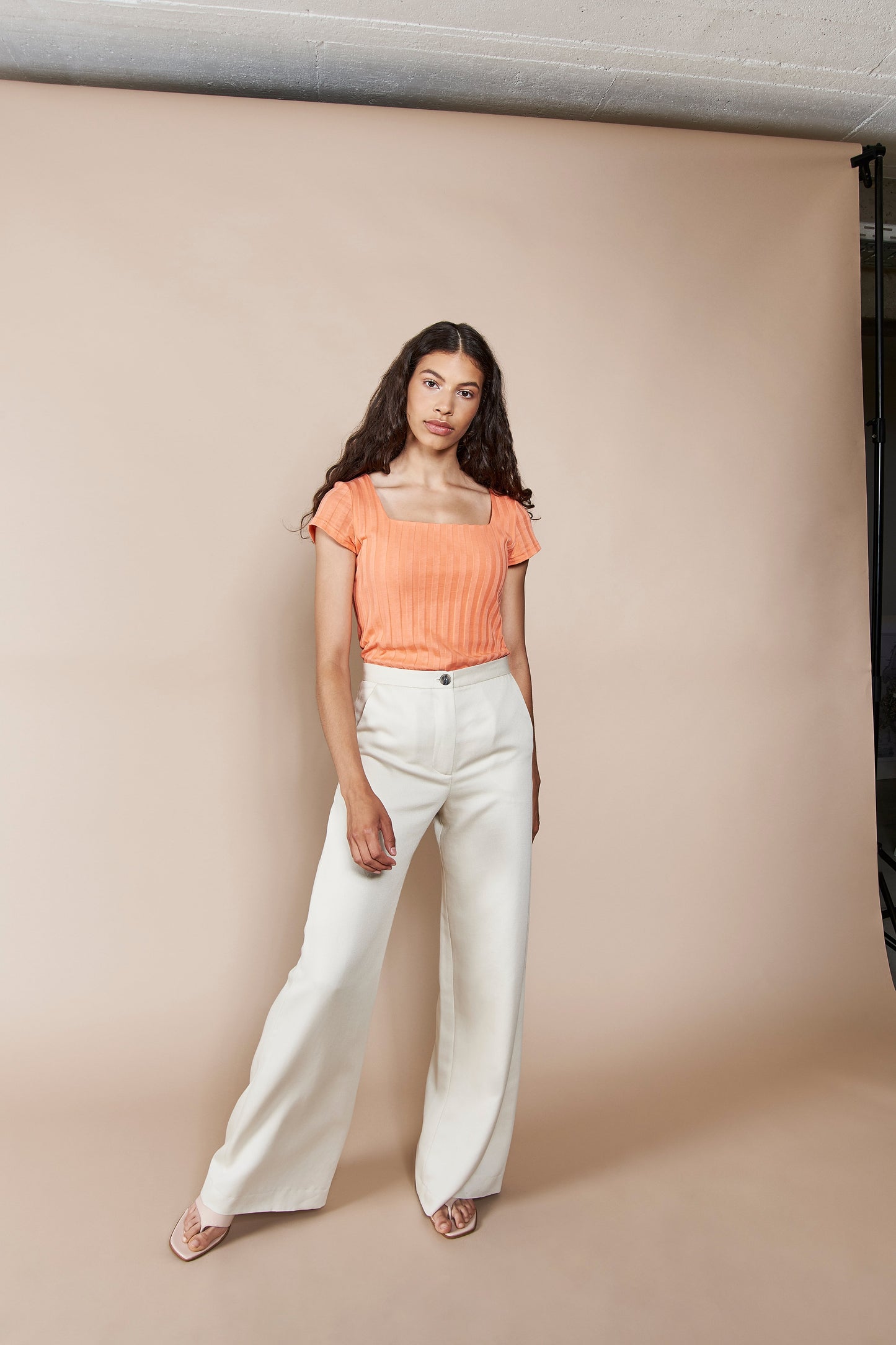 Pantalon large écru en tencel - Arouca