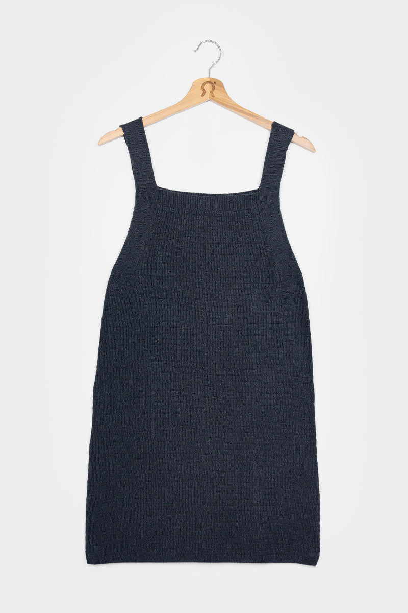 Robe en maille de coton bio et recyclé | gris "maglia donna cotone rigenerato luna"