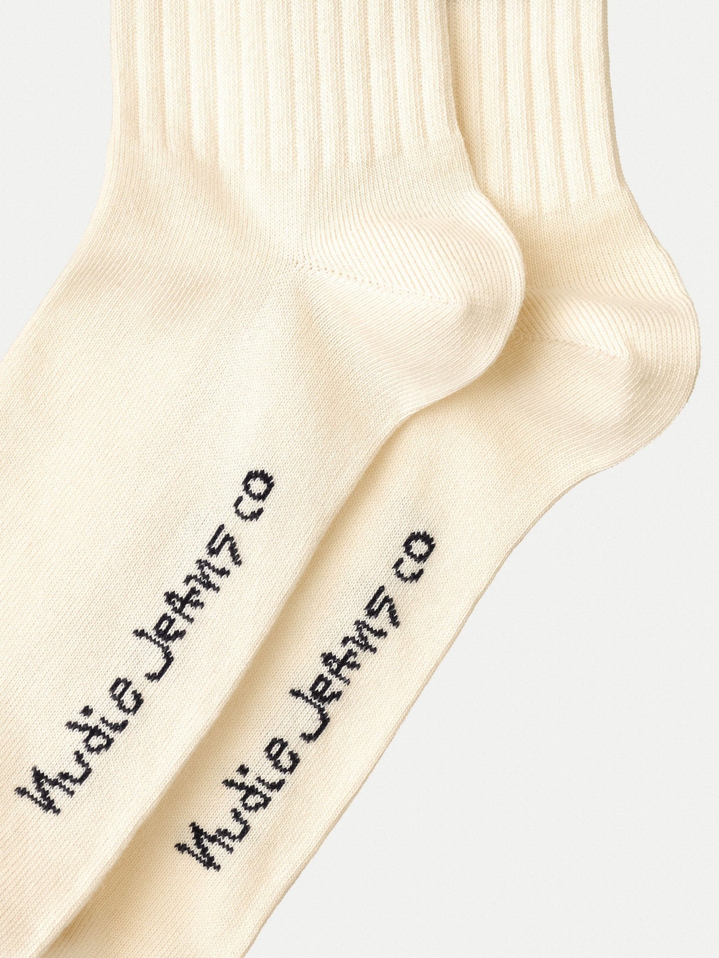 Chaussettes basses écrues en coton bio - amundsson low cut cream