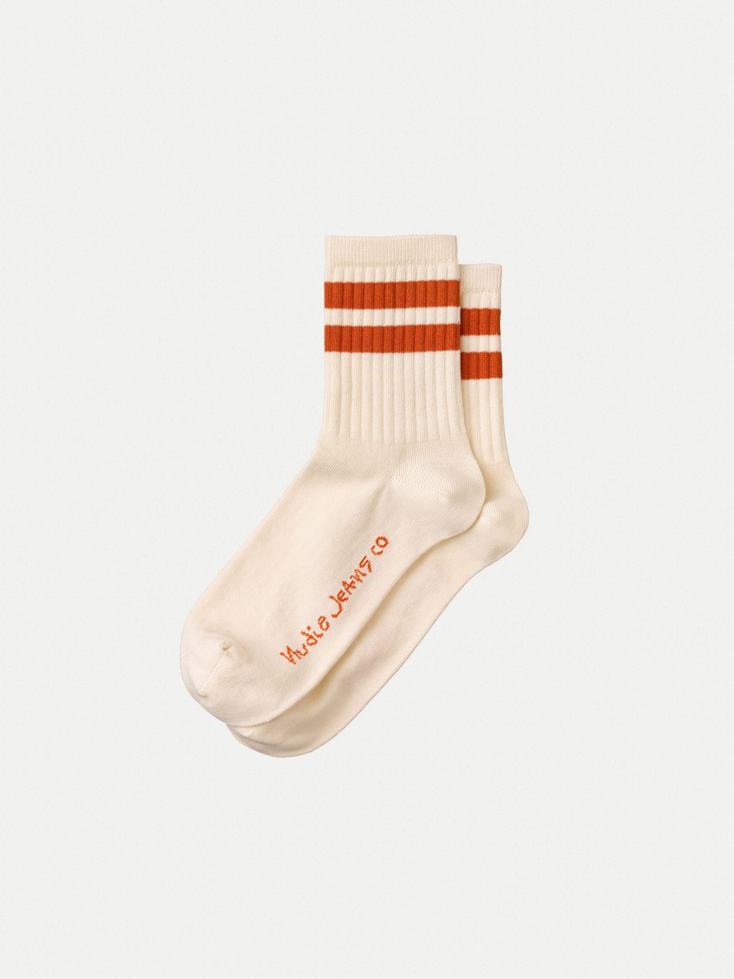 Chaussettes basses en coton bio | écru "amundsson low cut w rosso"