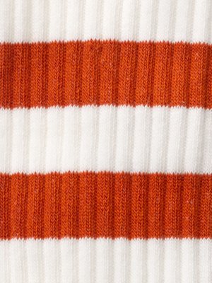 Chaussettes hautes blanc et orange en coton bio - amundsson sport