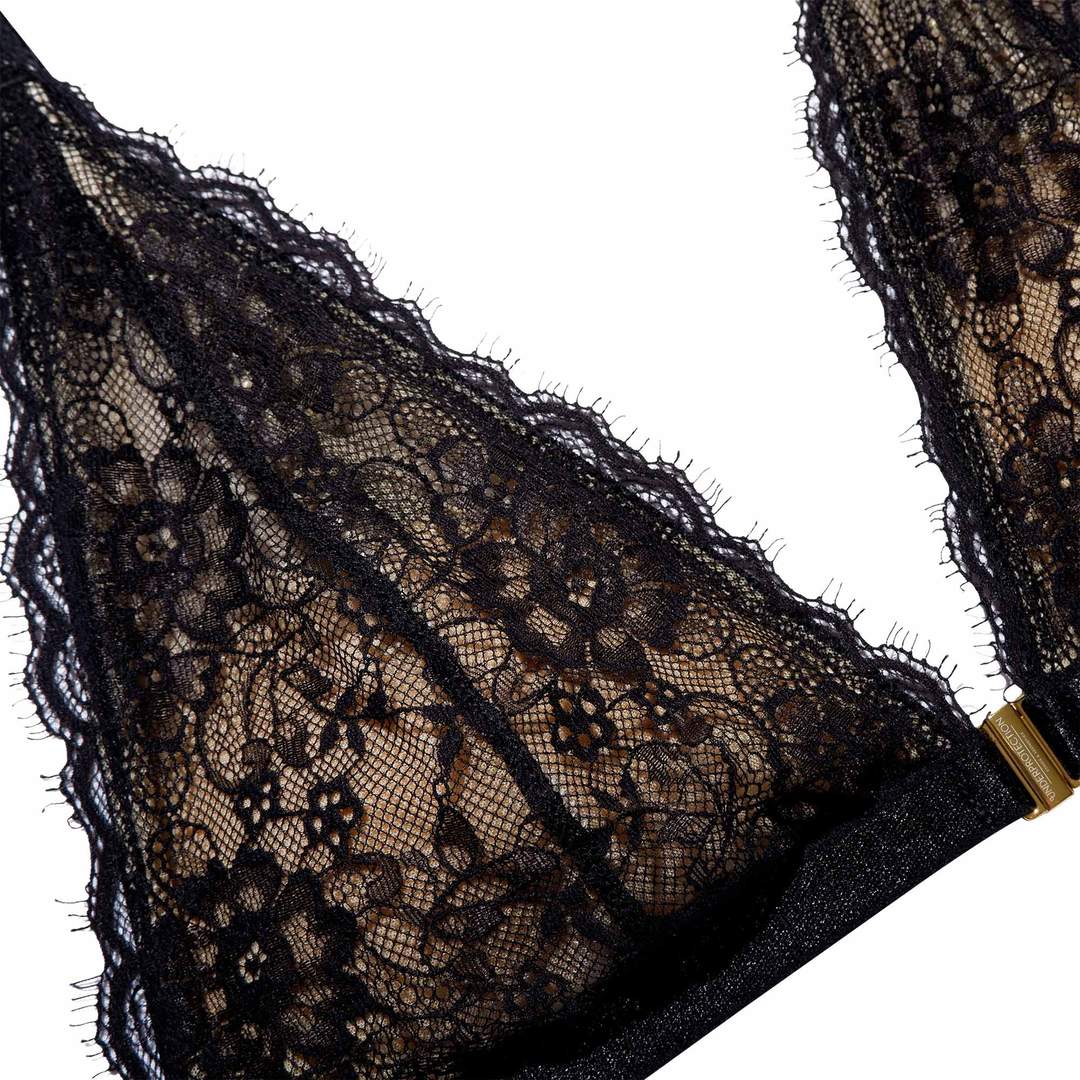 Soutien-gorge noir en dentelle recyclée - Amy